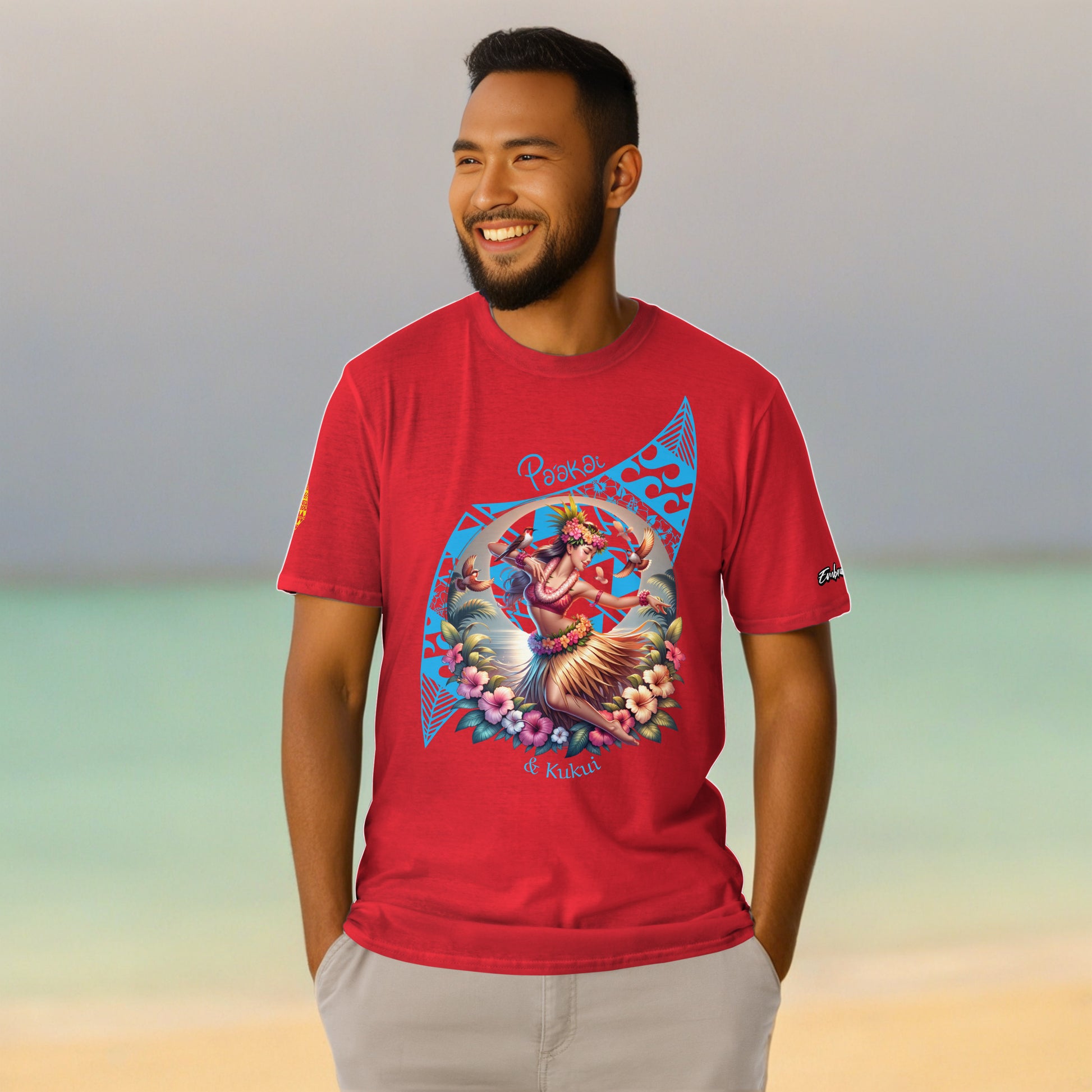 Hula Girl Vibes t-shirt T-shirt Pa'akai & Kukui Red S