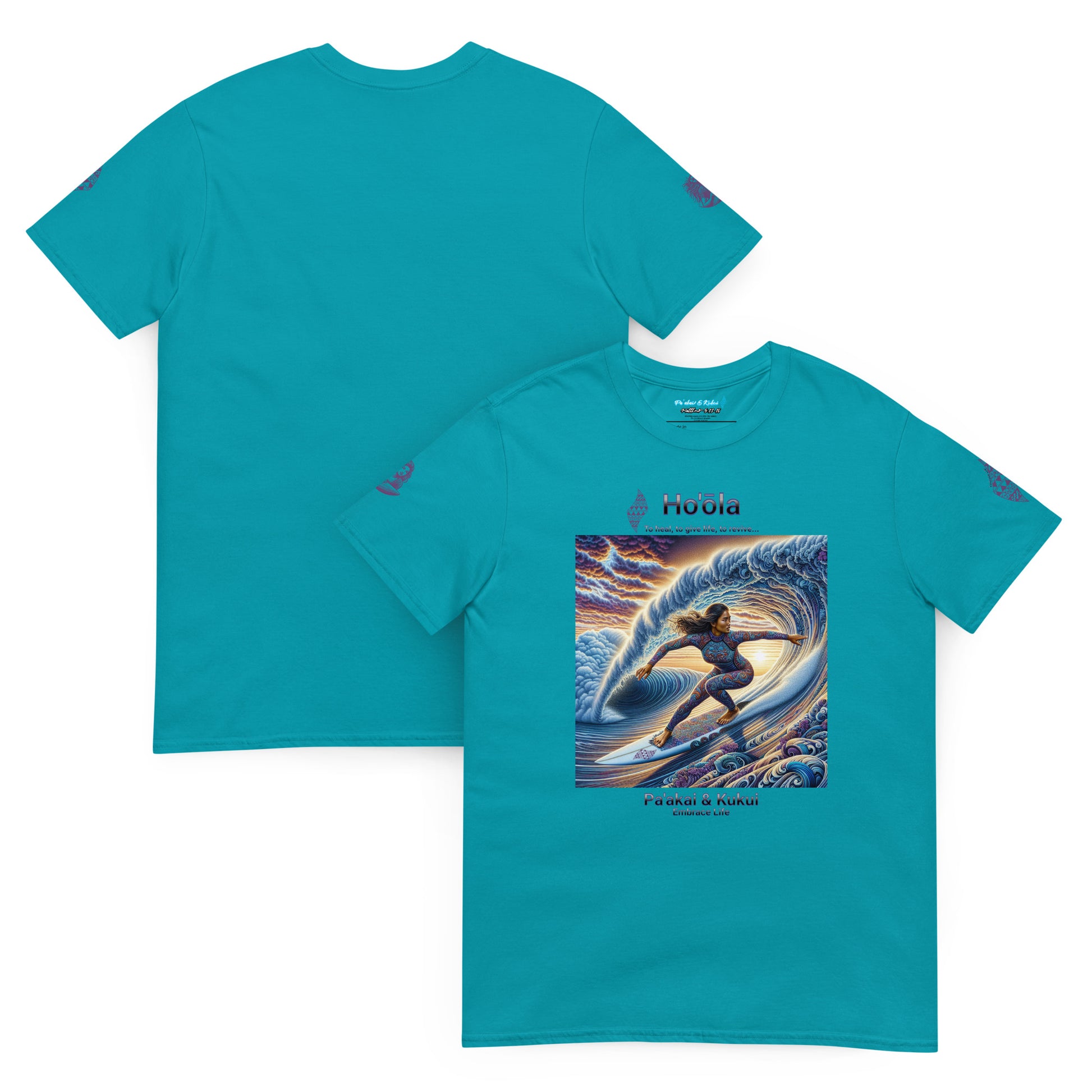 Wahine Surfing T-Shirt T-shirt Pa'akai & Kukui