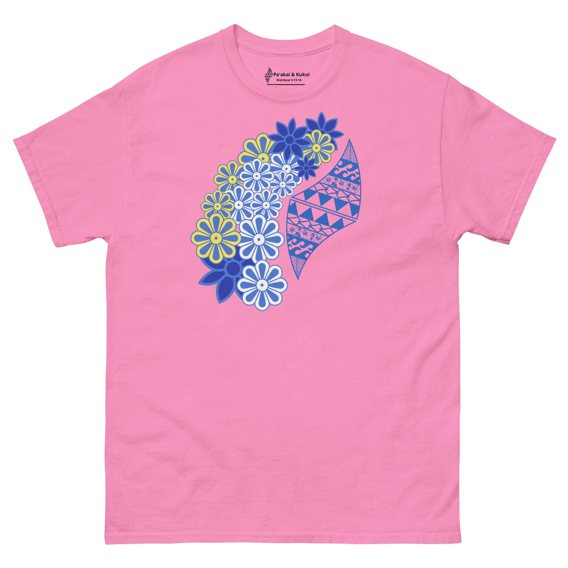 Women's Flower / Logo tee T-shirt Pa'akai & Kukui Azalea S