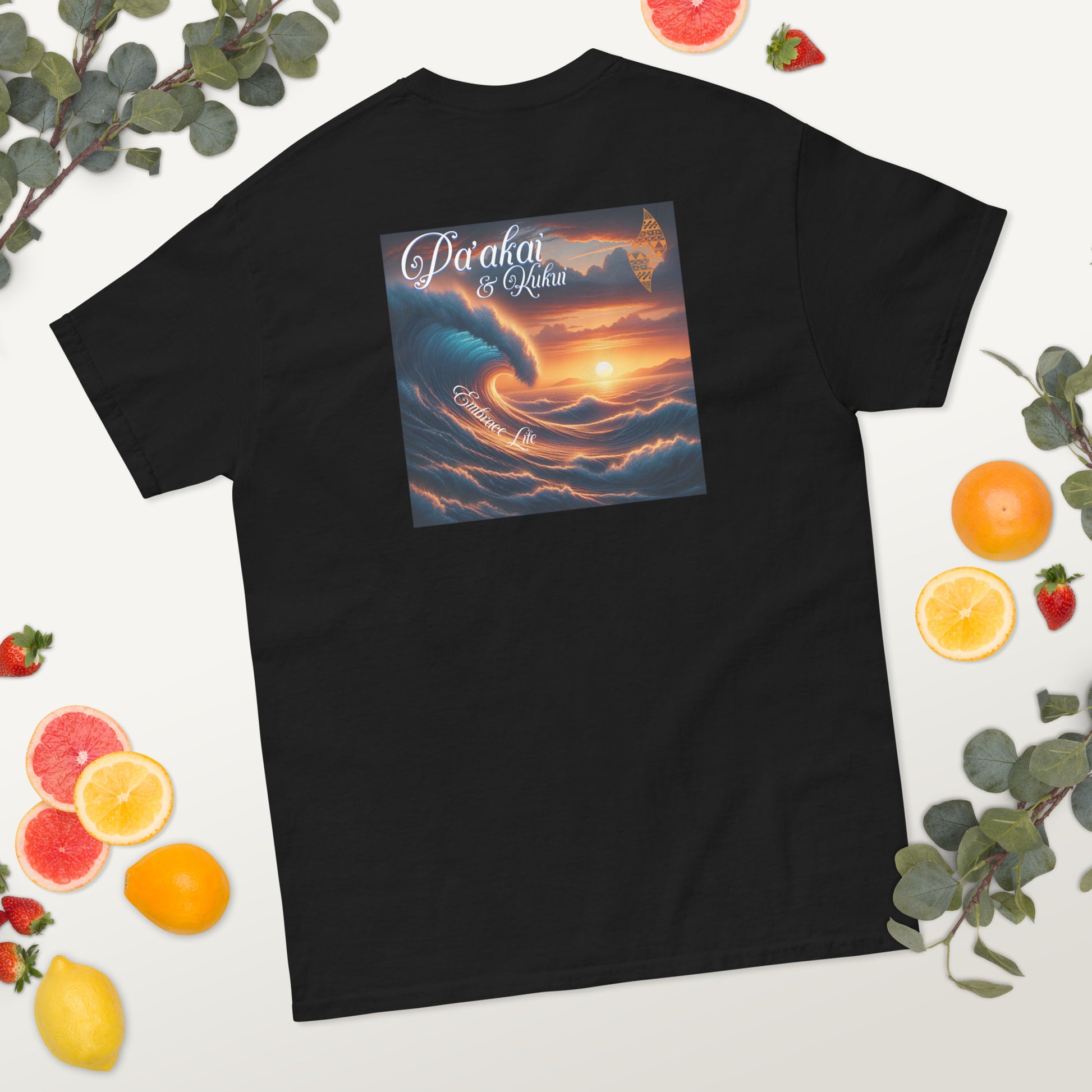 Orange Sunset Hawaiian Graphic T-Shirt — Aloha Streetwear Unisex Tee T-shirt Pa'akai & Kukui