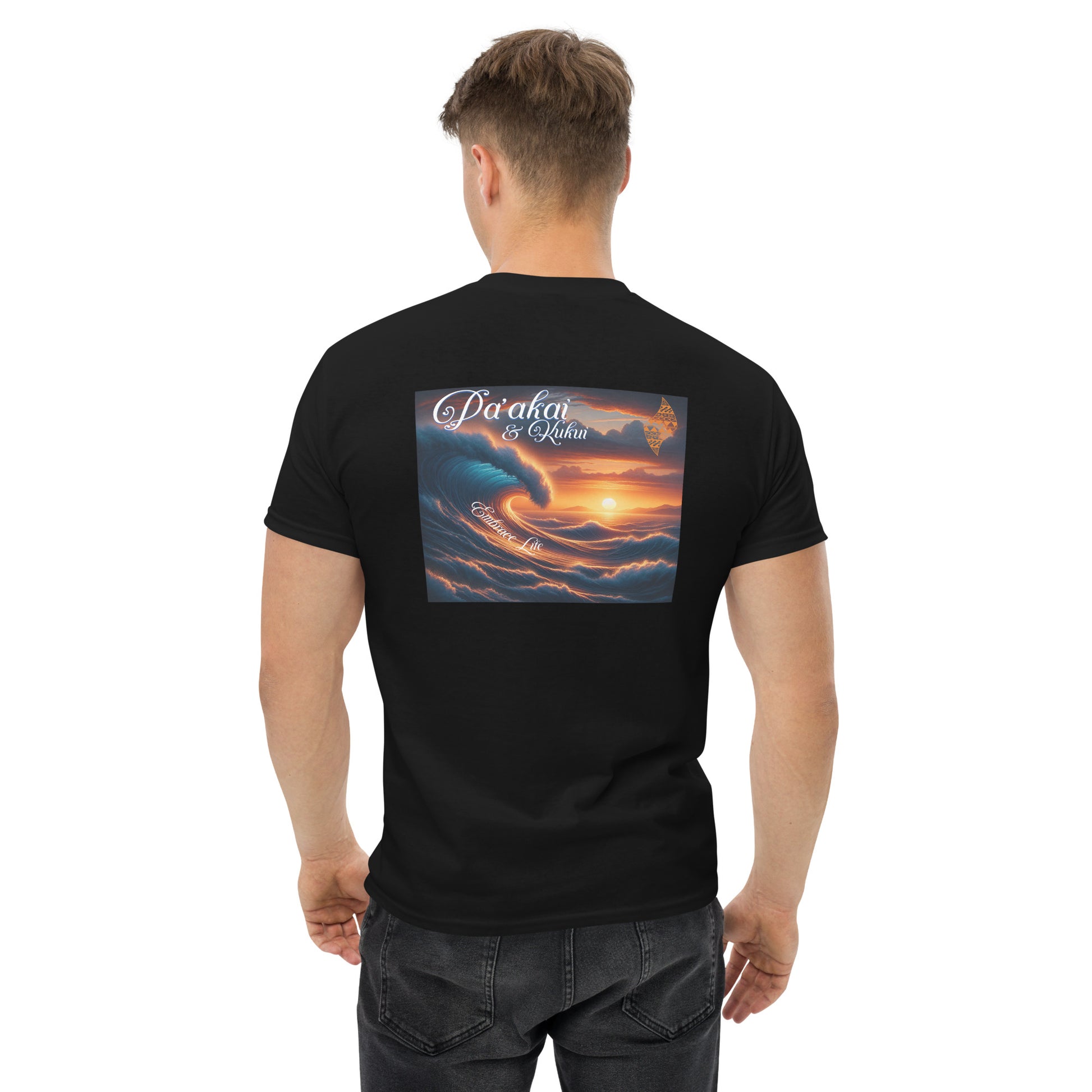 Orange Sunset Hawaiian Graphic T-Shirt — Aloha Streetwear Unisex Tee T-shirt Pa'akai & Kukui