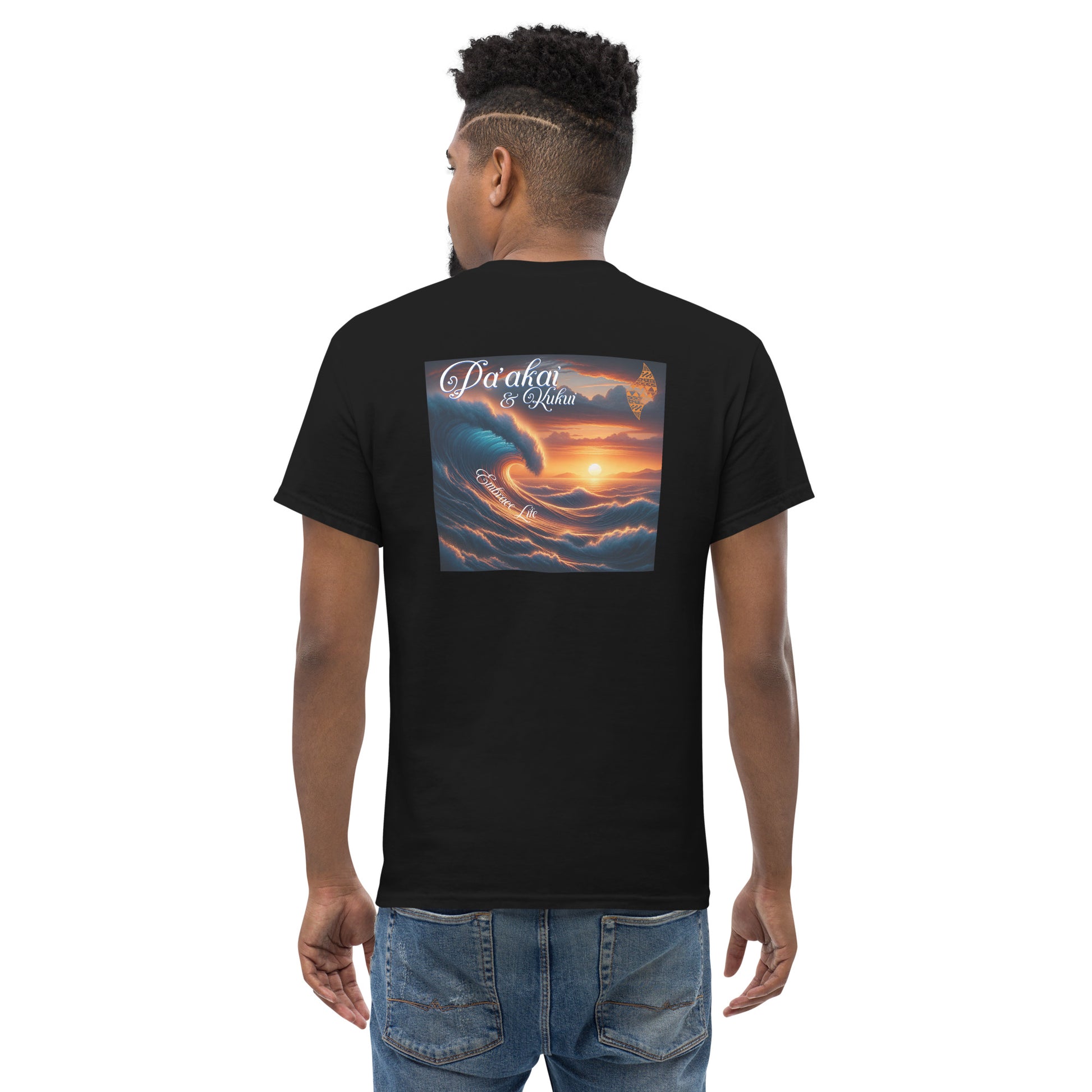 Orange Sunset Hawaiian Graphic T-Shirt — Aloha Streetwear Unisex Tee T-shirt Pa'akai & Kukui