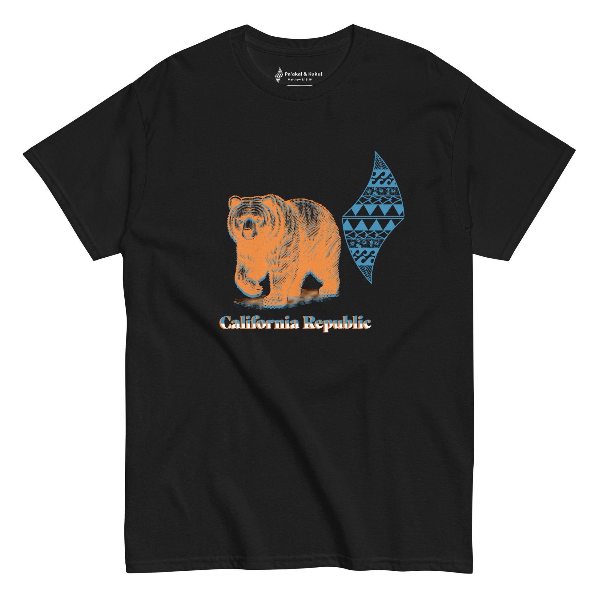 Cali Republic Tee Black T-shirt Pa'akai & Kukui