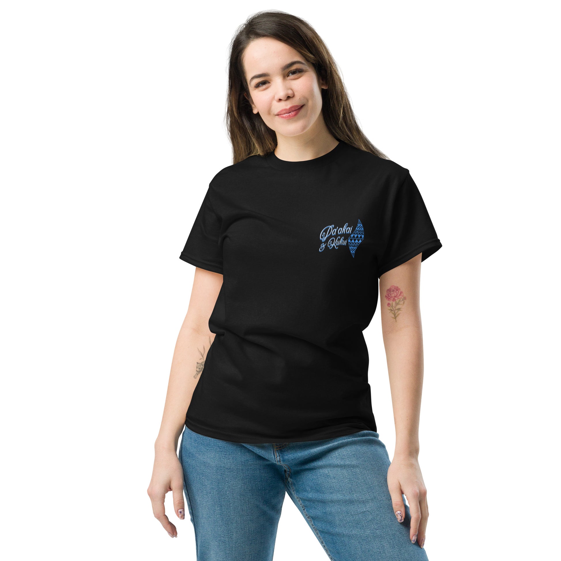 Japanese Cherry Blossom Hawaiian Graphic T-Shirt — Unisex Floral Streetwear Tee T-shirt Pa'akai & Kukui Black S