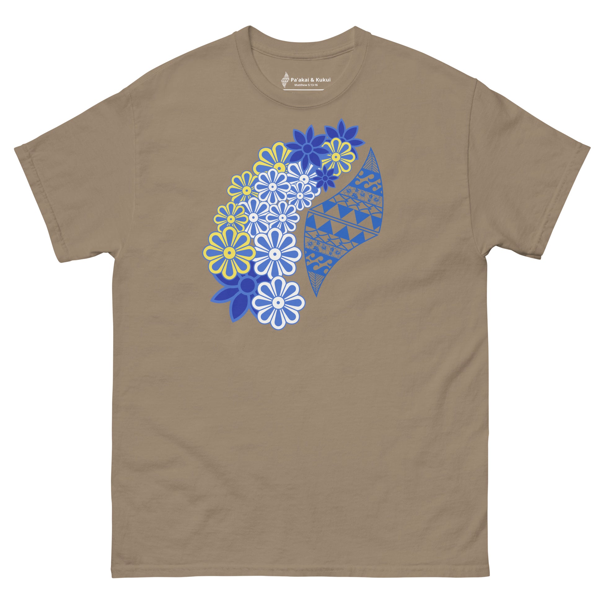 Women's Flower / Logo tee T-shirt Pa'akai & Kukui Brown Savana S