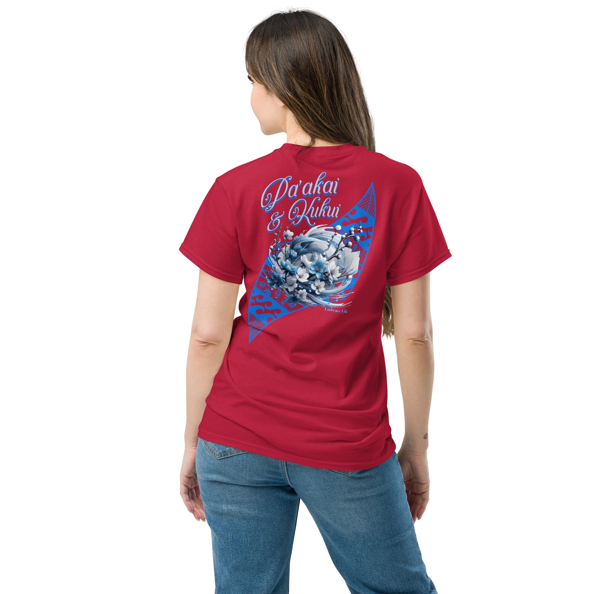 Japanese Cherry Blossom Hawaiian Graphic T-Shirt — Unisex Floral Streetwear Tee T-shirt Pa'akai & Kukui
