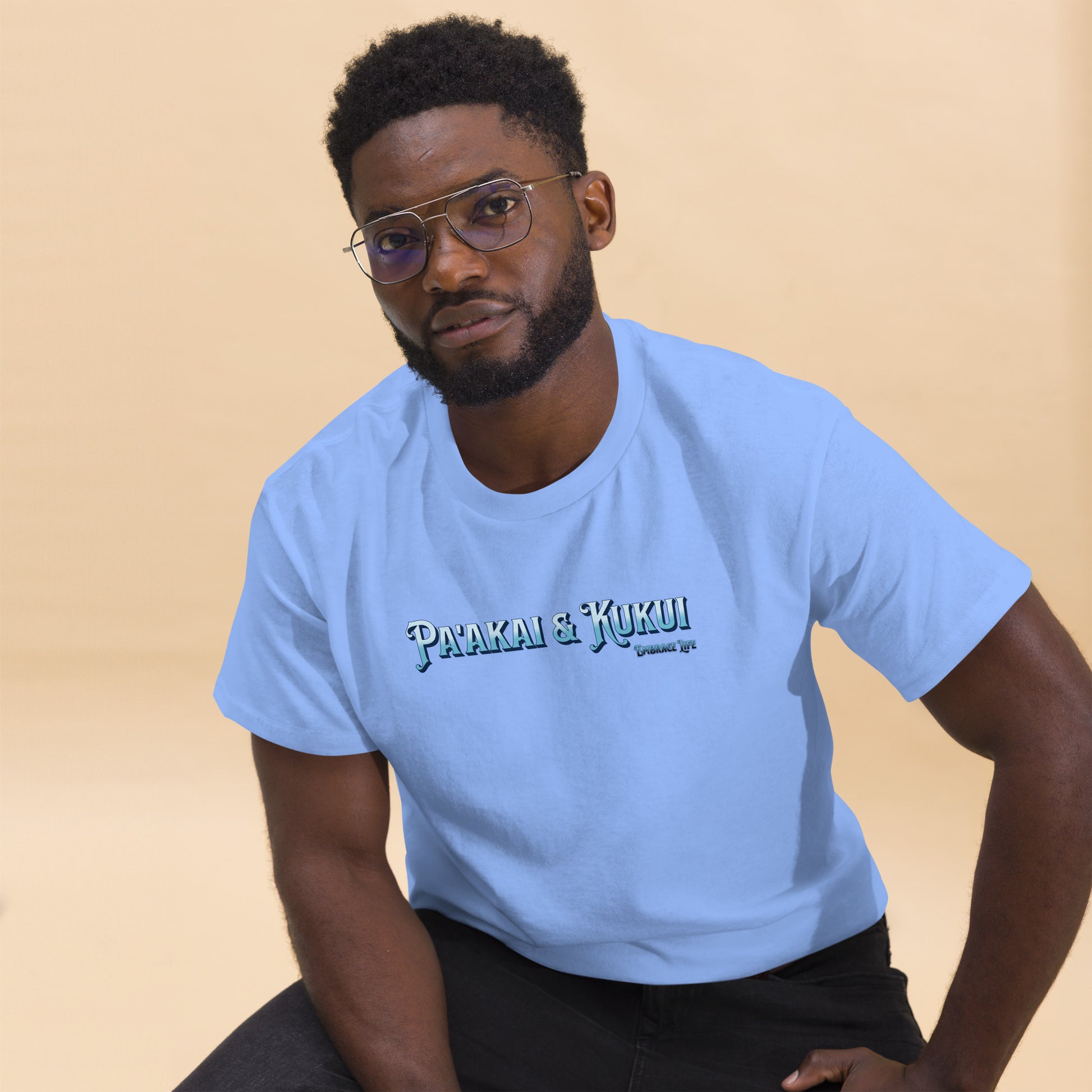 Pa'akai & Kukui Font logo T-shirt Pa'akai & Kukui Carolina Blue S