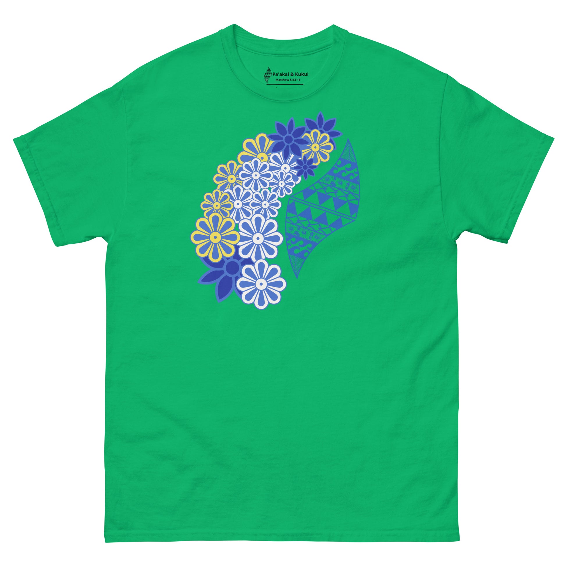 Women's Flower / Logo tee T-shirt Pa'akai & Kukui Irish Green S