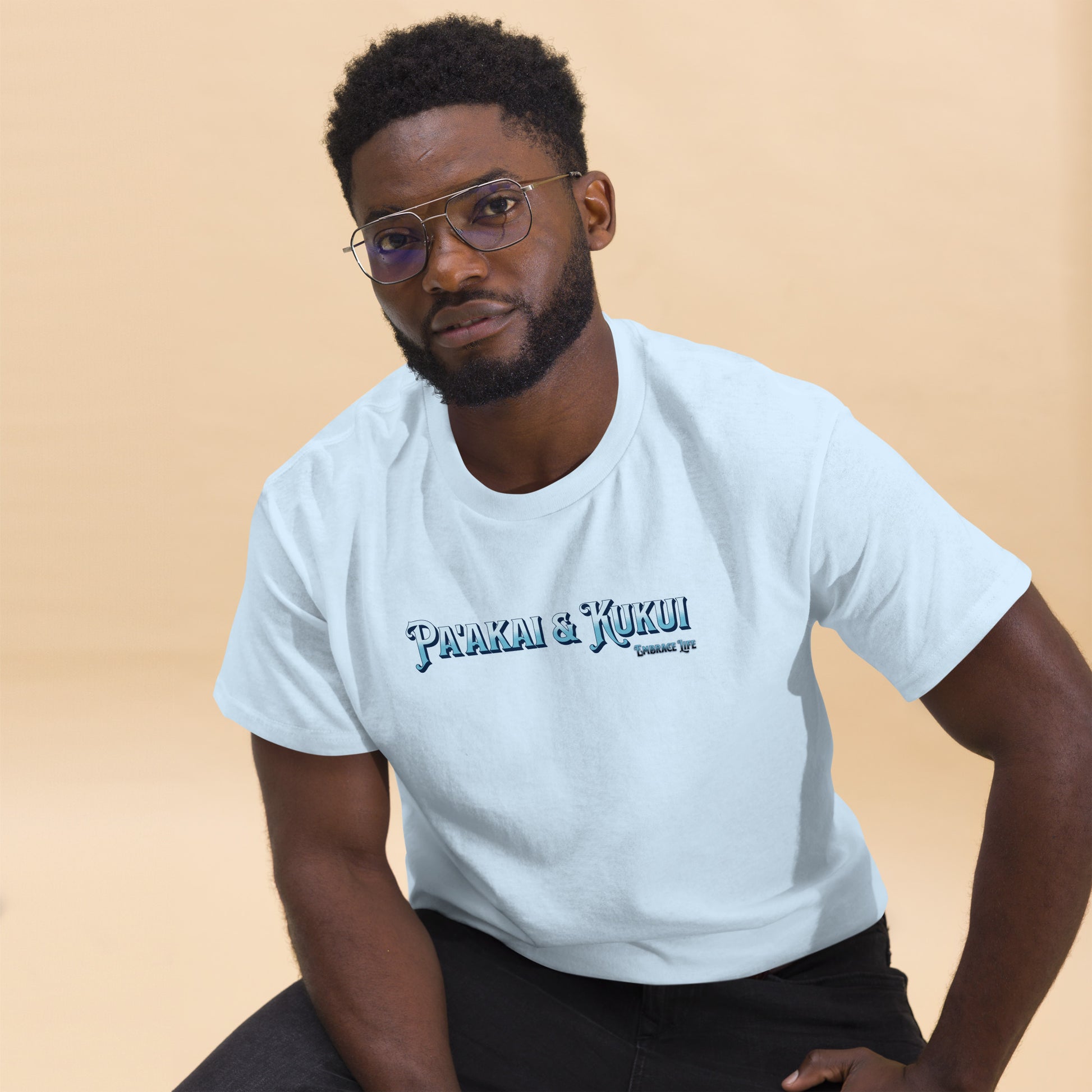 Pa'akai & Kukui Font logo T-shirt Pa'akai & Kukui Light Blue S