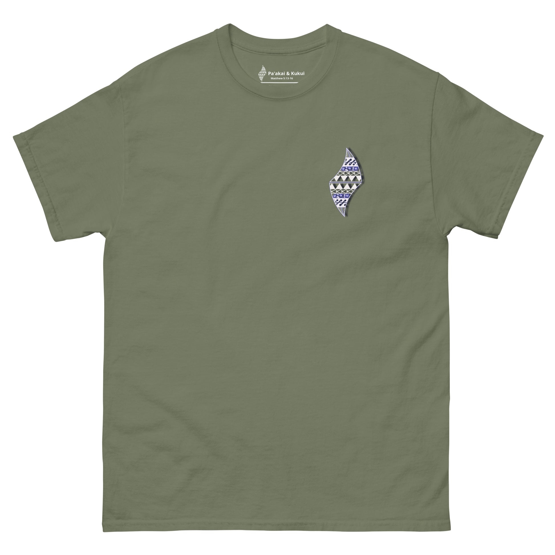 Pa'akai bubble font tee T-shirt Pa'akai & Kukui Military Green S