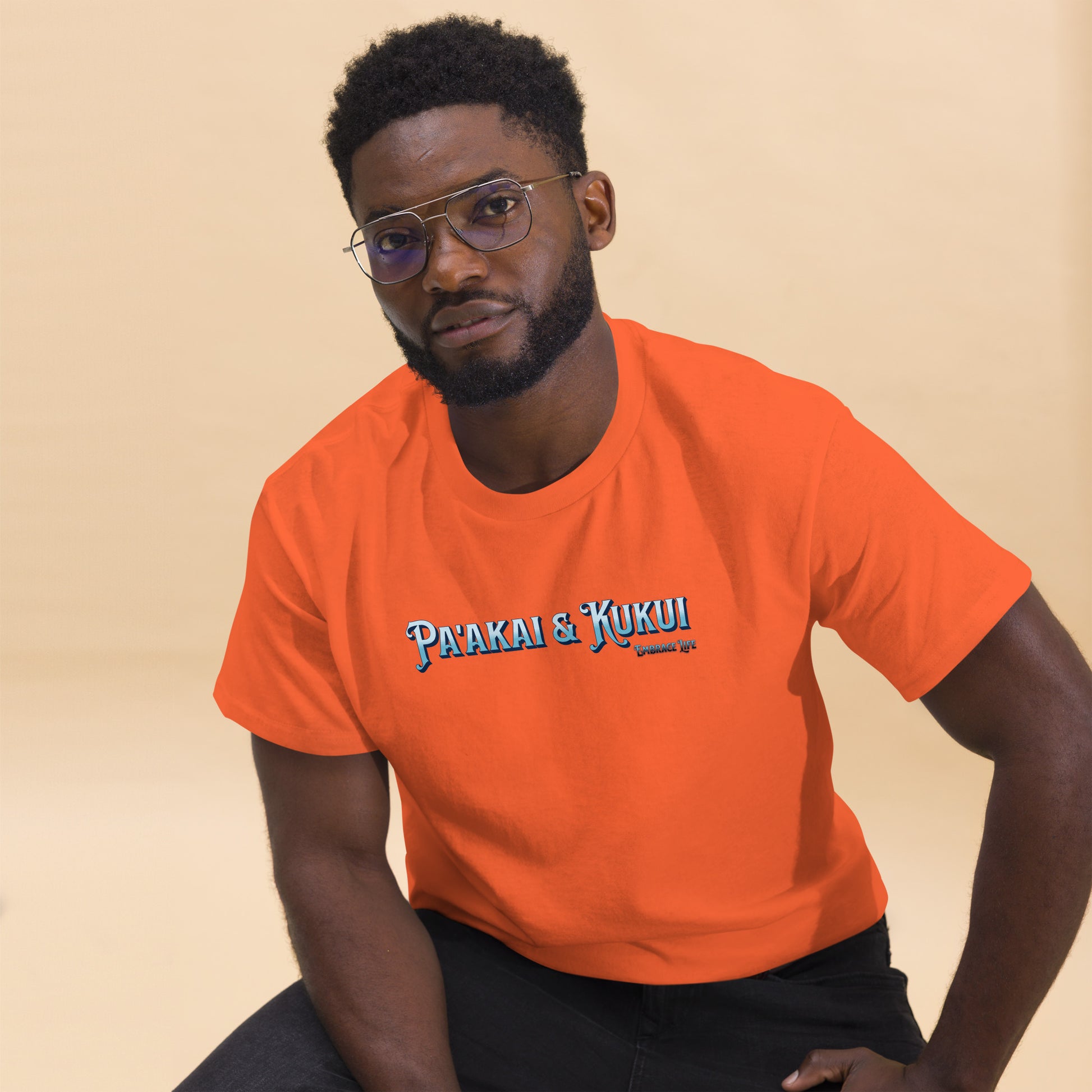 Pa'akai & Kukui Font logo T-shirt Pa'akai & Kukui Orange S