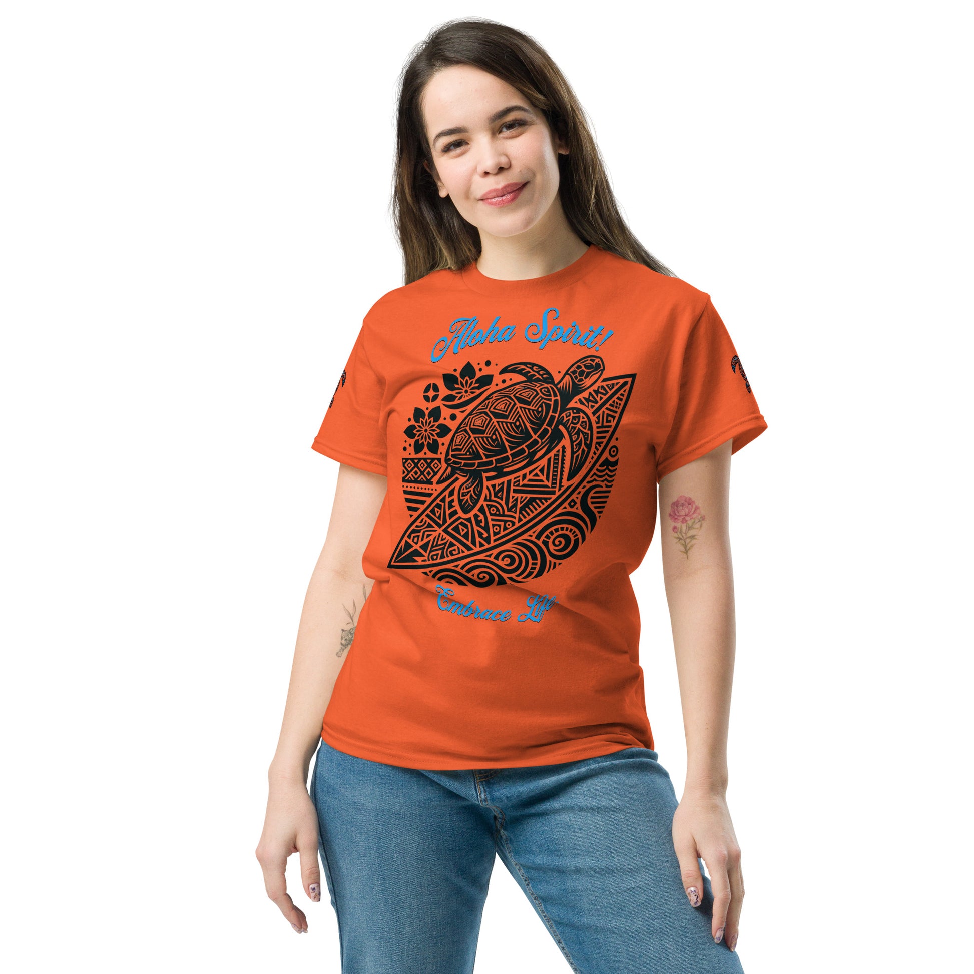 Aloha Spirit Unisex classic tee T-shirt Pa'akai & Kukui Orange S