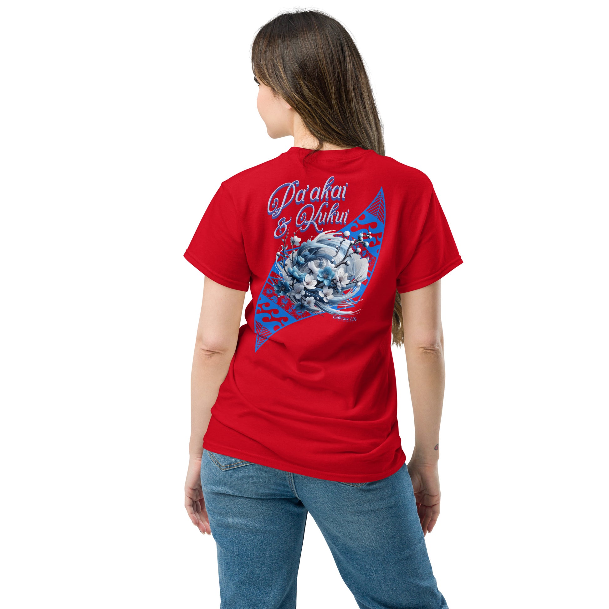 Japanese Cherry Blossom Hawaiian Graphic T-Shirt — Unisex Floral Streetwear Tee T-shirt Pa'akai & Kukui