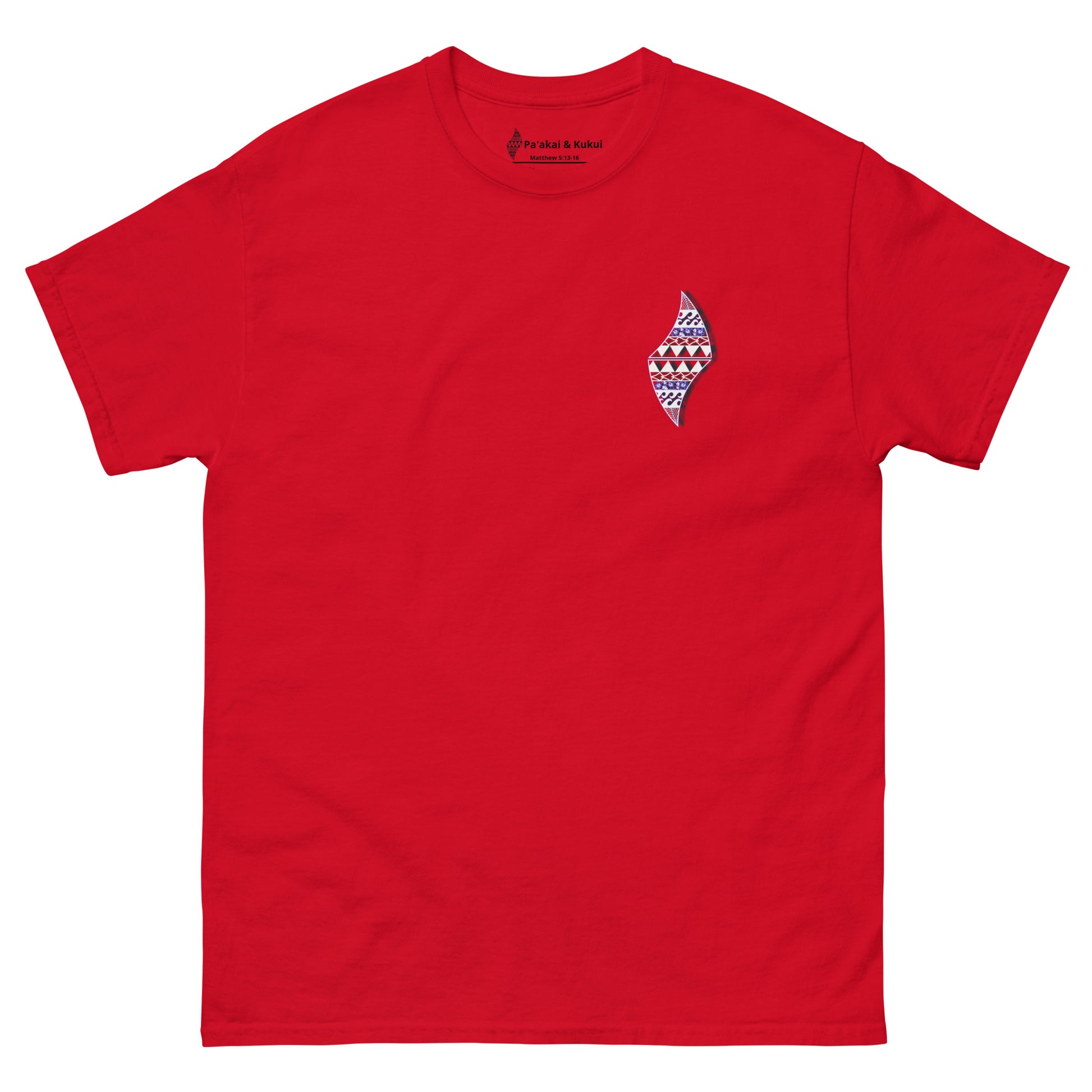 Pa'akai bubble font tee T-shirt Pa'akai & Kukui Red S