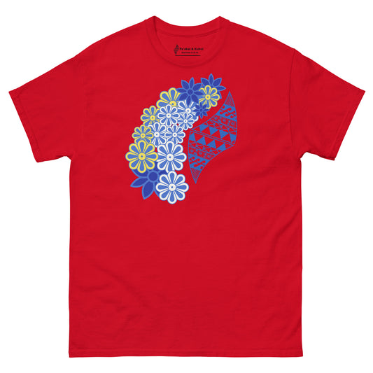 Women's Flower / Logo tee T-shirt Pa'akai & Kukui Red S