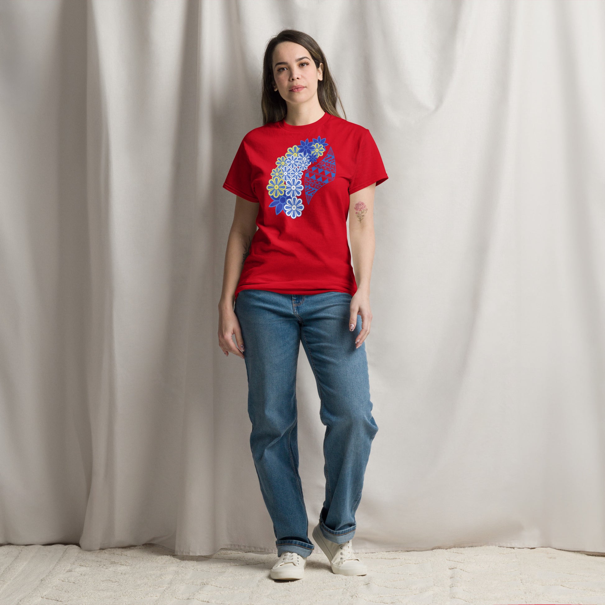 Women's Flower / Logo tee T-shirt Pa'akai & Kukui