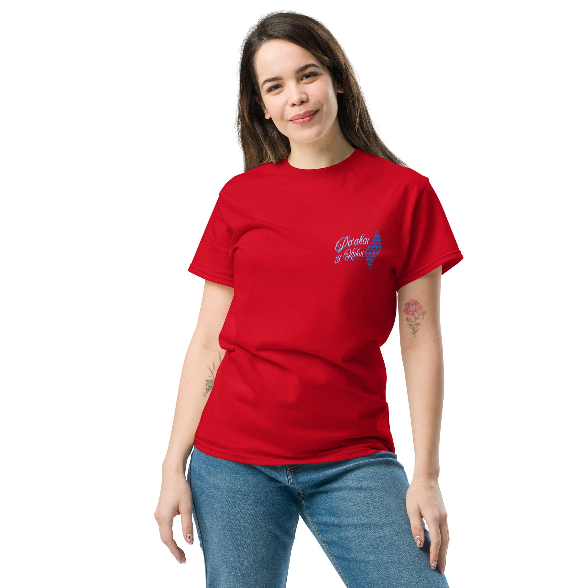 Japanese Cherry Blossom Hawaiian Graphic T-Shirt — Unisex Floral Streetwear Tee T-shirt Pa'akai & Kukui Red S