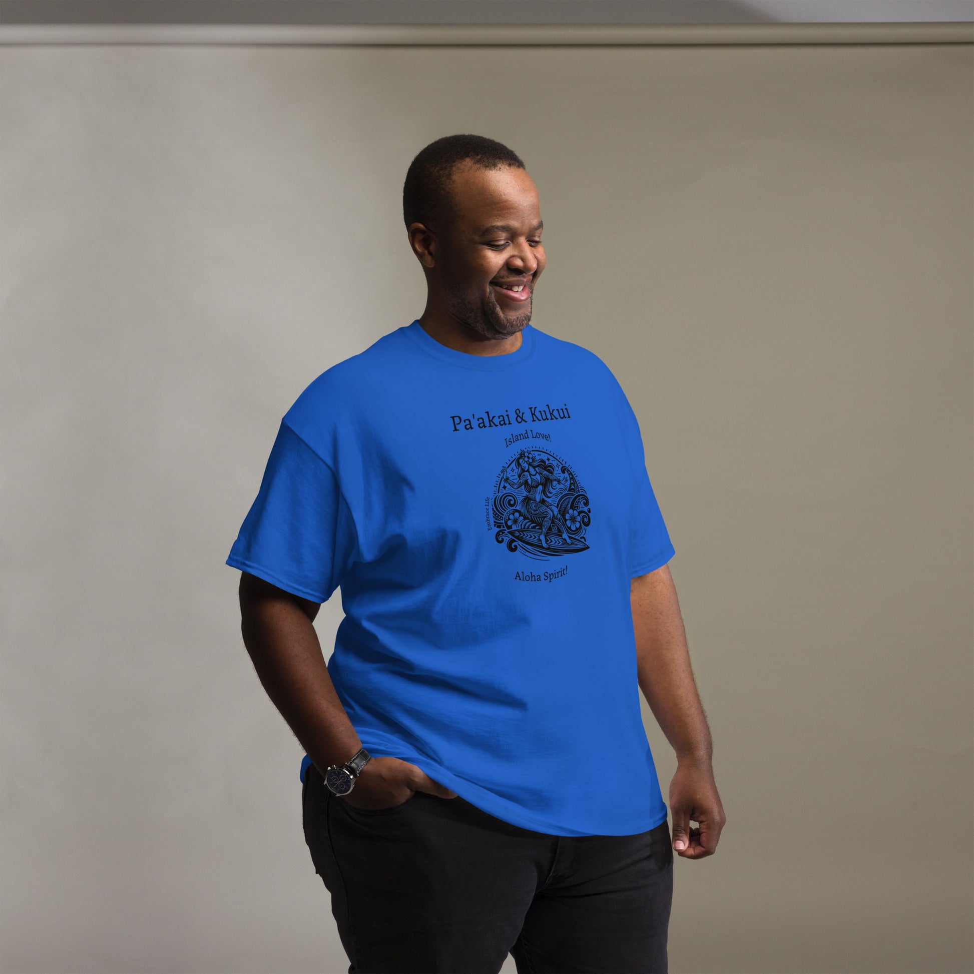 Tribal Surfer Chic Hawaiian T-Shirt — Polynesian Streetwear Graphic Tee T-shirt Pa'akai & Kukui