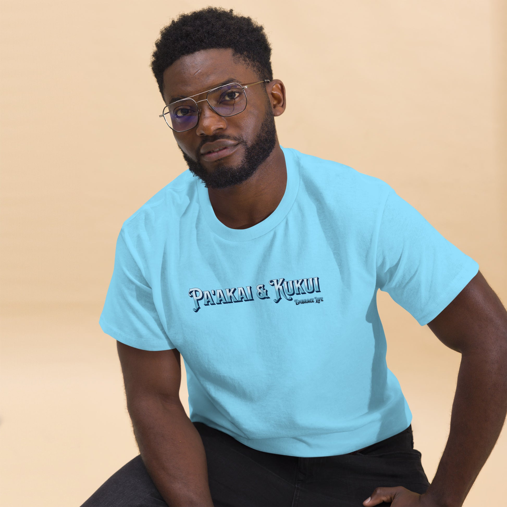 Pa'akai & Kukui Font logo T-shirt Pa'akai & Kukui Sky S