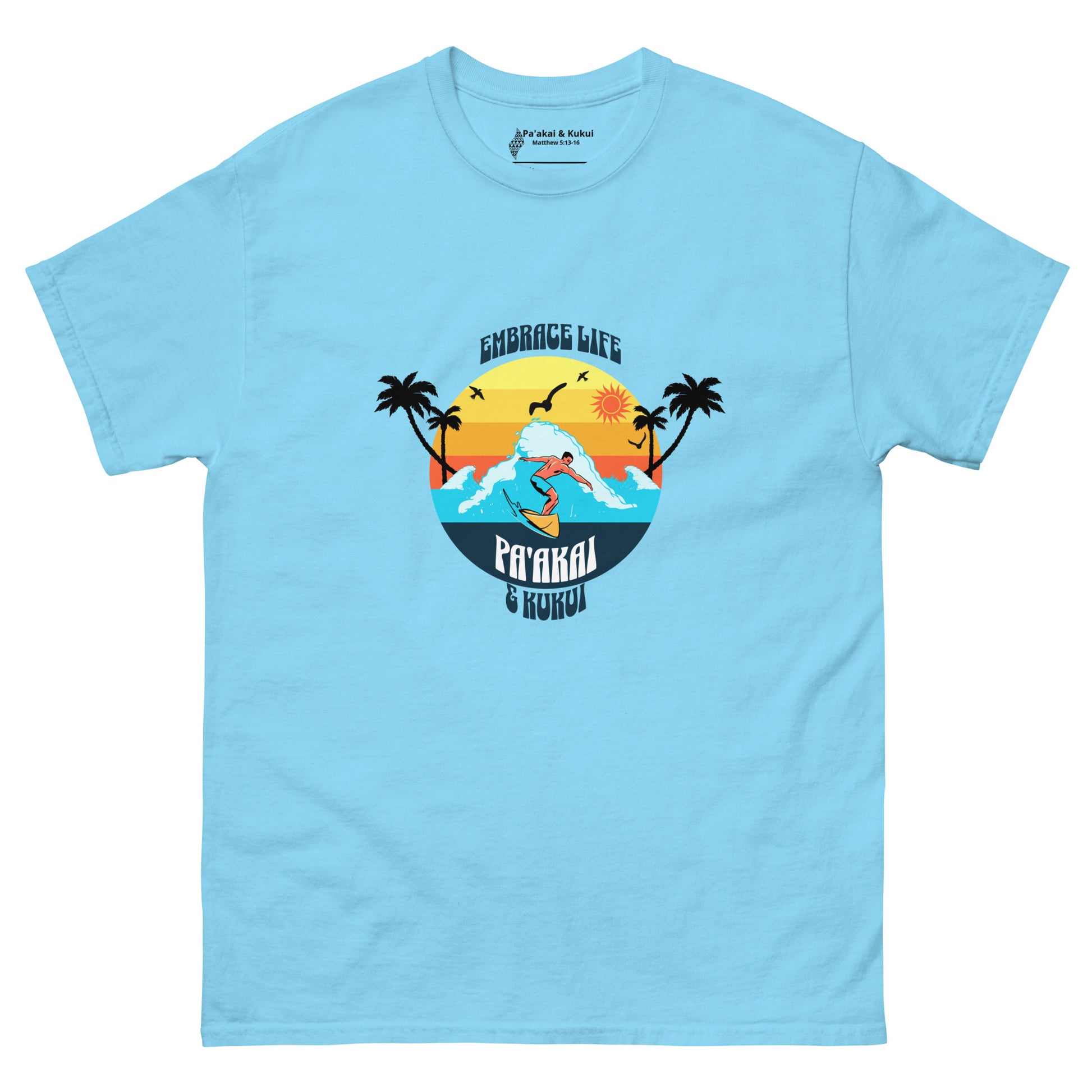 Embrace Life Surfer Tee T-shirt Pa'akai & Kukui Sky S
