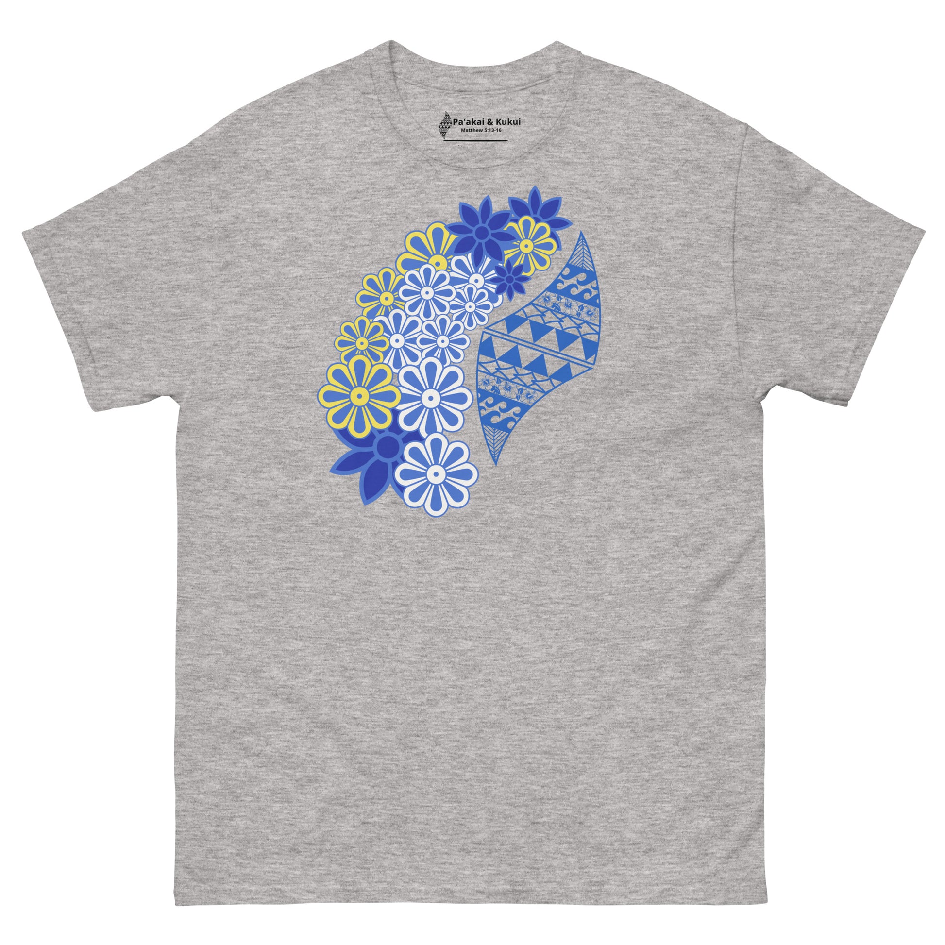 Women's Flower / Logo tee T-shirt Pa'akai & Kukui Sport Grey S