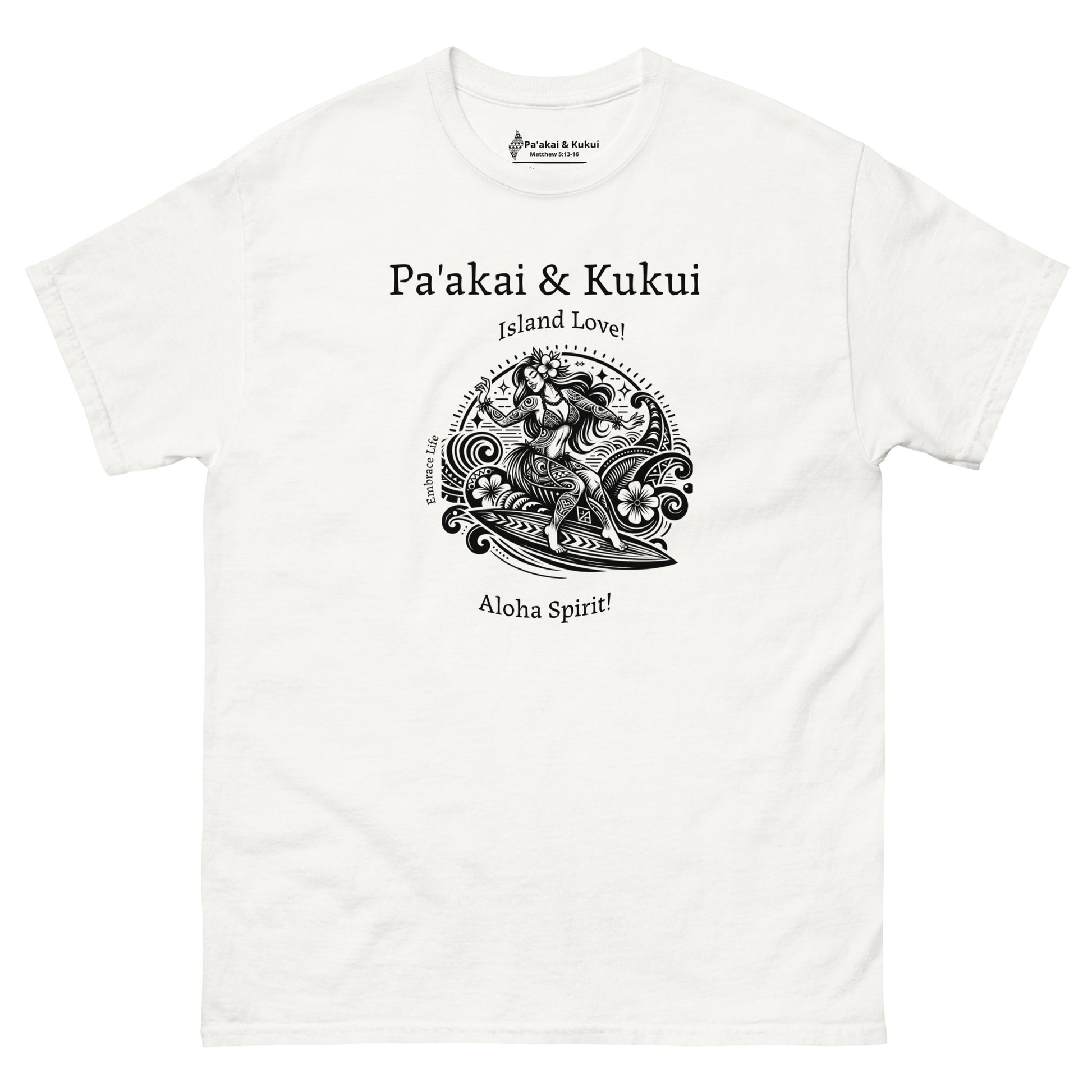 Tribal Surfer Chic Hawaiian T-Shirt — Polynesian Streetwear Graphic Tee T-shirt Pa'akai & Kukui