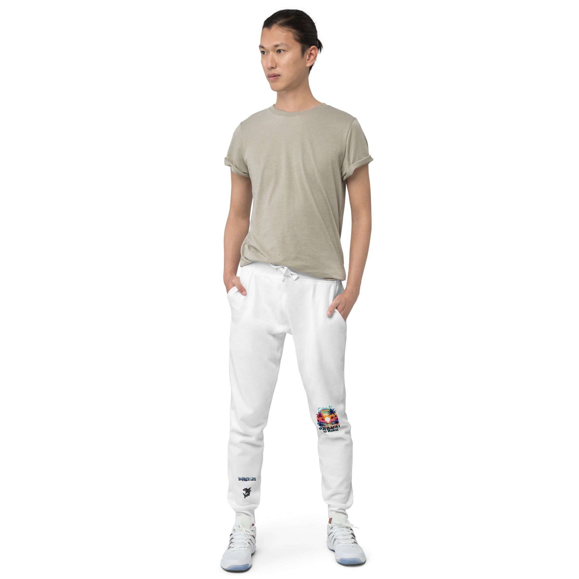 Aloha Style Unisex fleece sweatpants Sweat Pants Pa'akai & Kukui XS