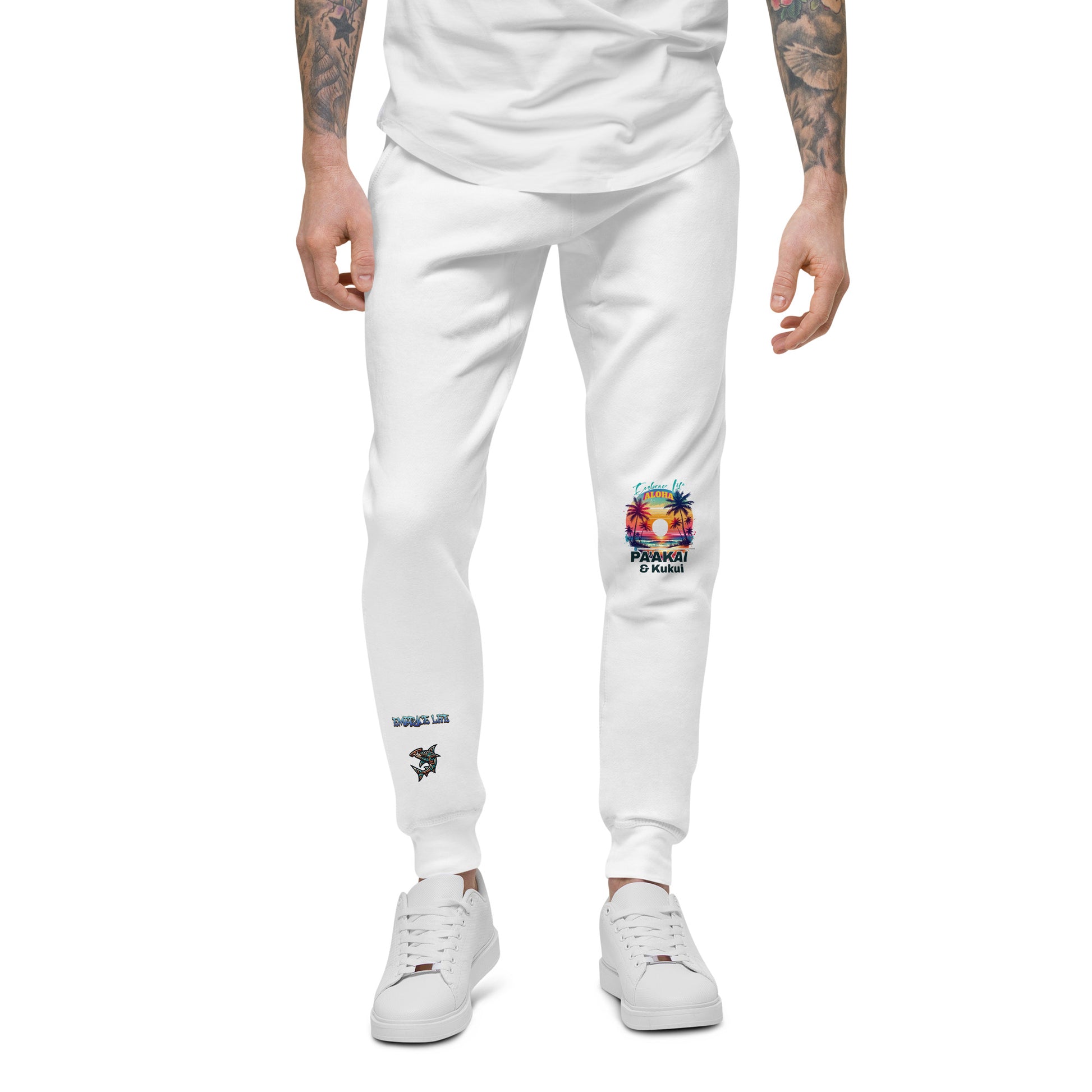 Aloha Style Unisex fleece sweatpants Sweat Pants Pa'akai & Kukui