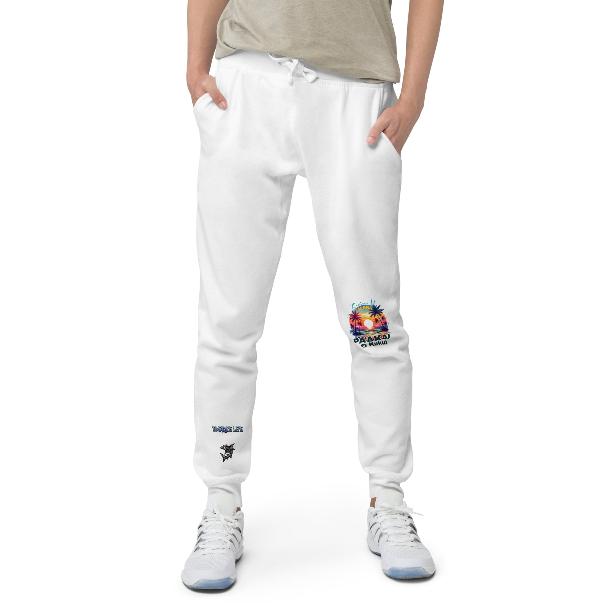 Aloha Style Unisex fleece sweatpants Sweat Pants Pa'akai & Kukui