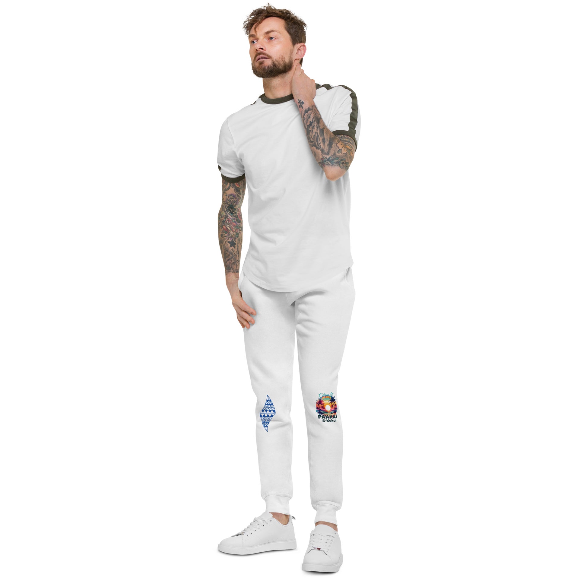 Aloha Style Unisex fleece sweatpants Sweat Pants Pa'akai & Kukui