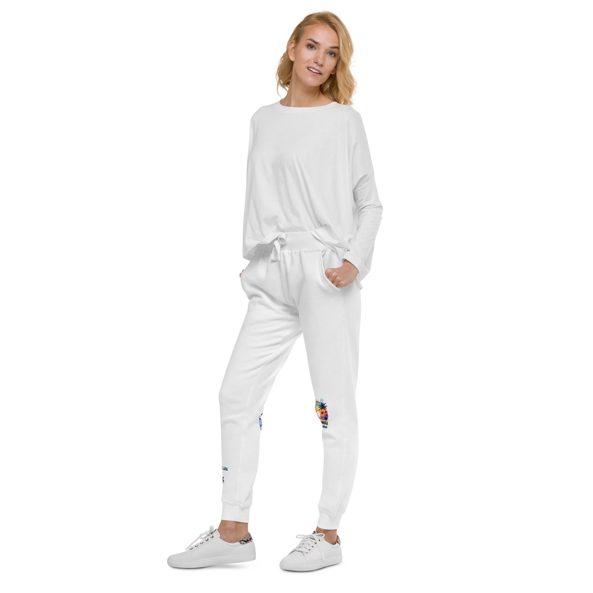 Aloha Style Unisex fleece sweatpants Sweat Pants Pa'akai & Kukui