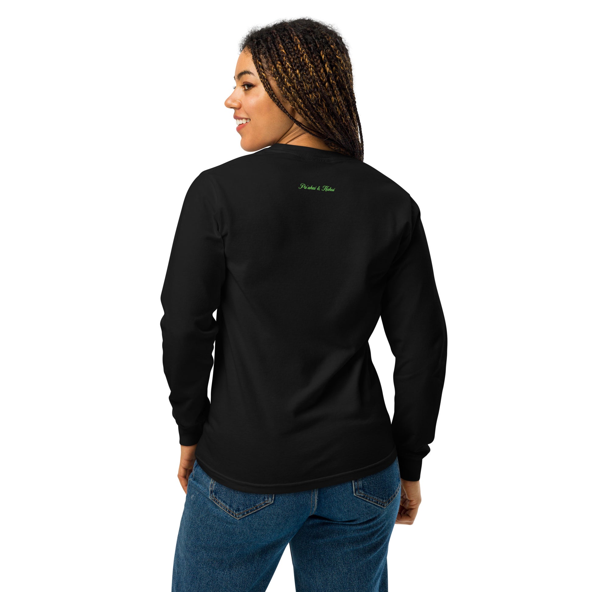 Pa'akai & Kukui Lū'au 'Ohana - Garment-dyed heavyweight long-sleeve shirt Long Sleeve T-shirt Pa'akai & Kukui