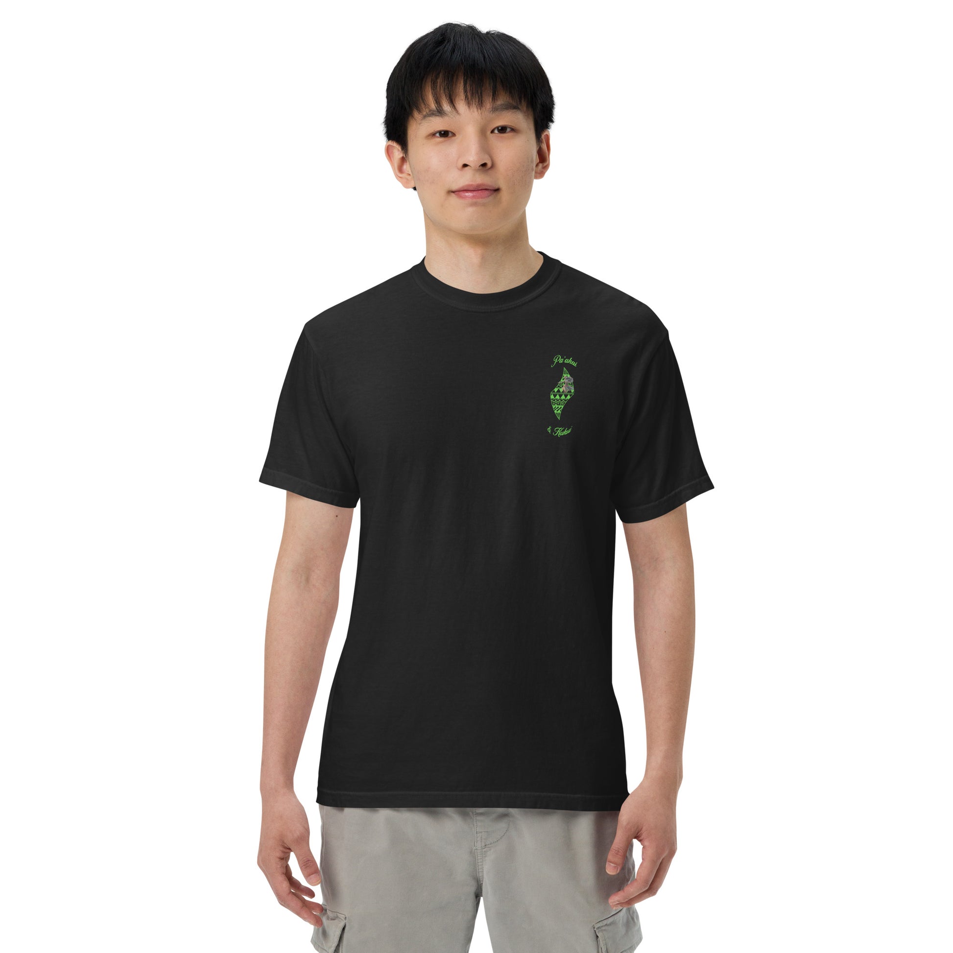 Pa'akai & Kukui Lū'au 'Ohana- garment-dyed heavyweight t-shirt T-shirt Pa'akai & Kukui Black S