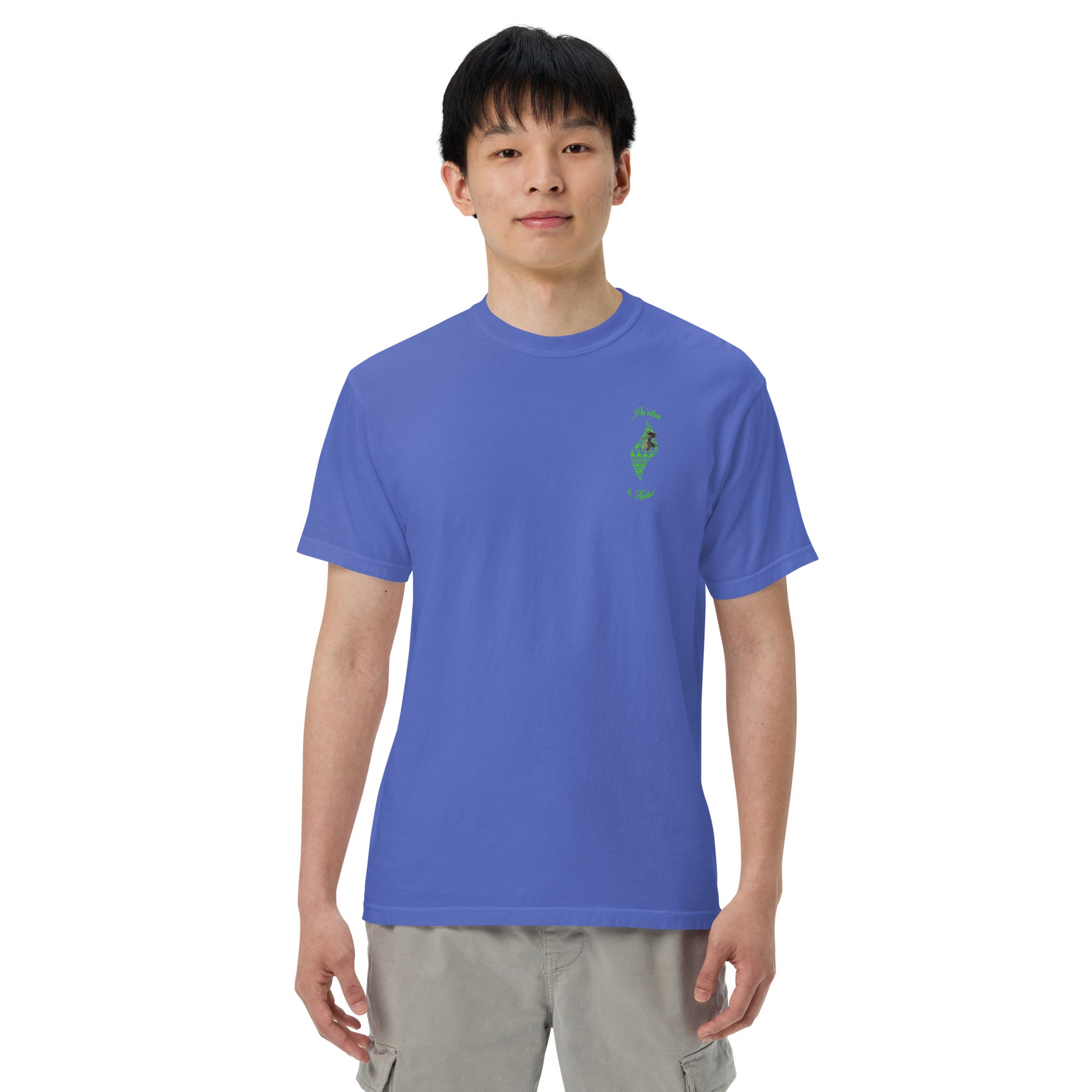 Pa'akai & Kukui Lū'au 'Ohana- garment-dyed heavyweight t-shirt T-shirt Pa'akai & Kukui Flo Blue S