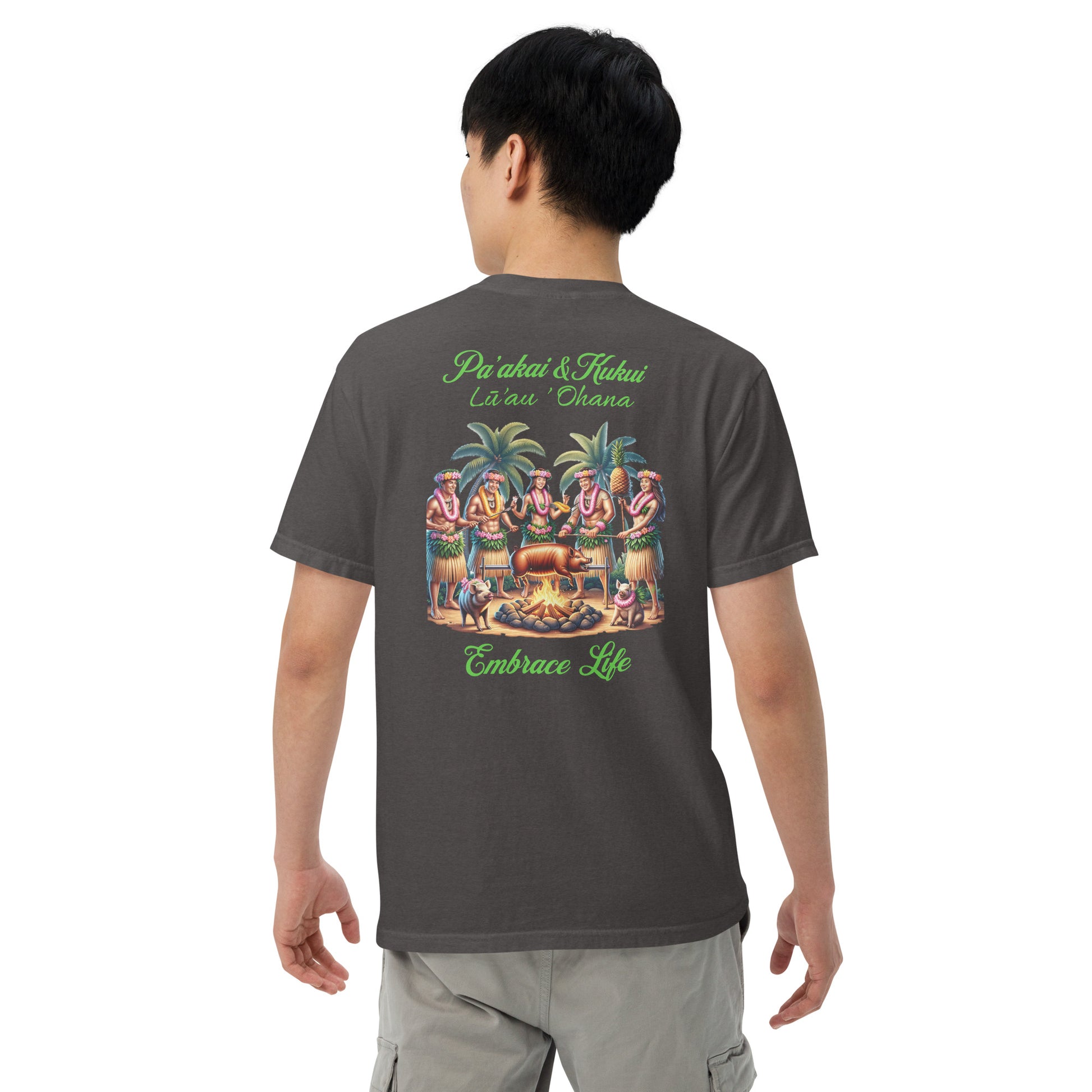 Pa'akai & Kukui Lū'au 'Ohana- garment-dyed heavyweight t-shirt T-shirt Pa'akai & Kukui