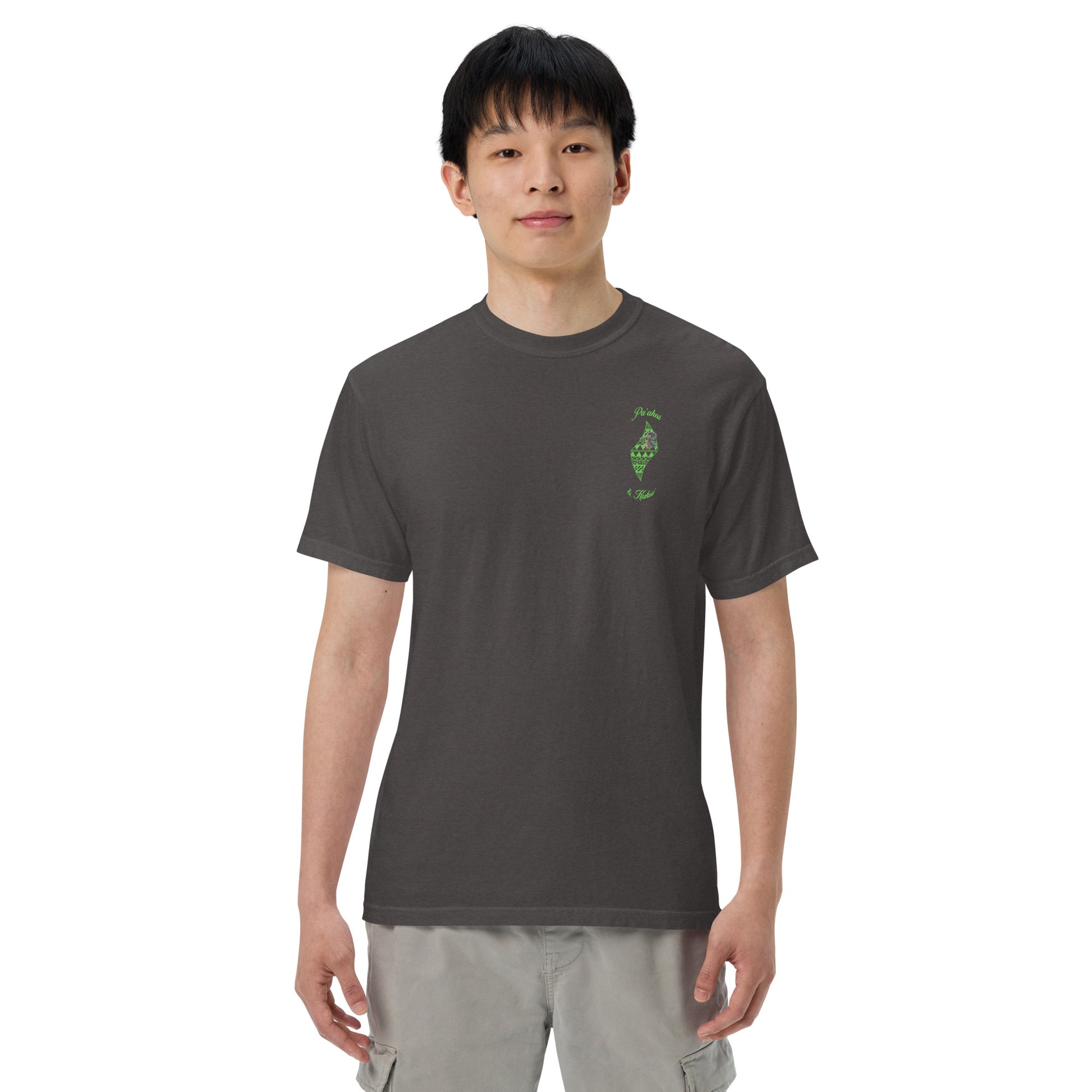 Pa'akai & Kukui Lū'au 'Ohana- garment-dyed heavyweight t-shirt T-shirt Pa'akai & Kukui Graphite S