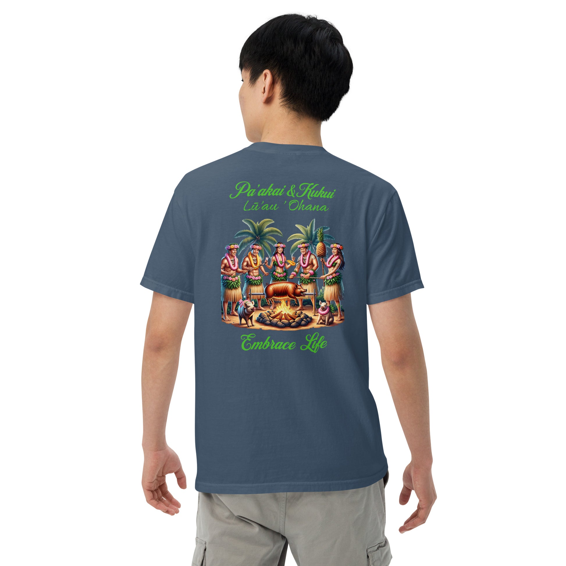 Pa'akai & Kukui Lū'au 'Ohana- garment-dyed heavyweight t-shirt T-shirt Pa'akai & Kukui
