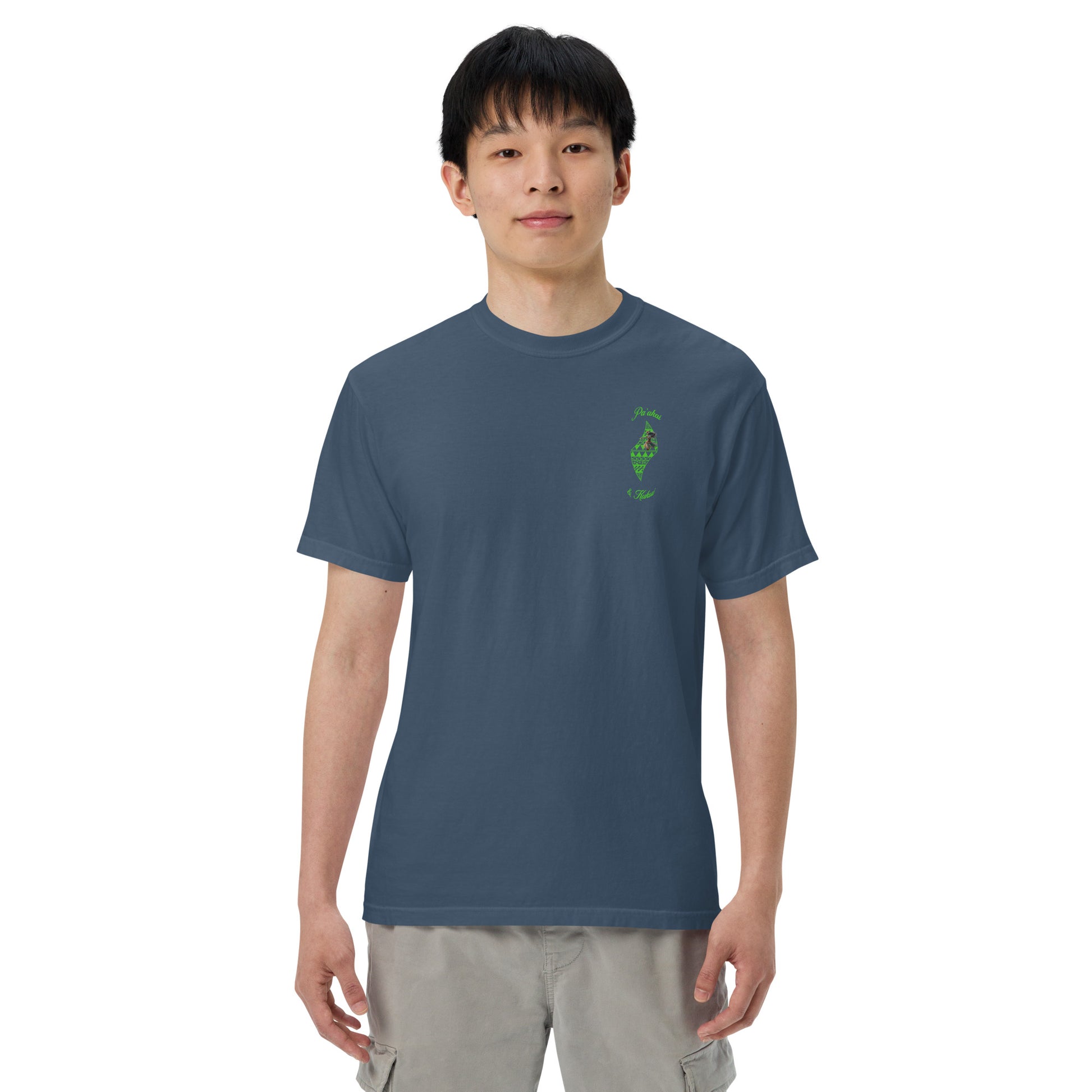 Pa'akai & Kukui Lū'au 'Ohana- garment-dyed heavyweight t-shirt T-shirt Pa'akai & Kukui Midnight S