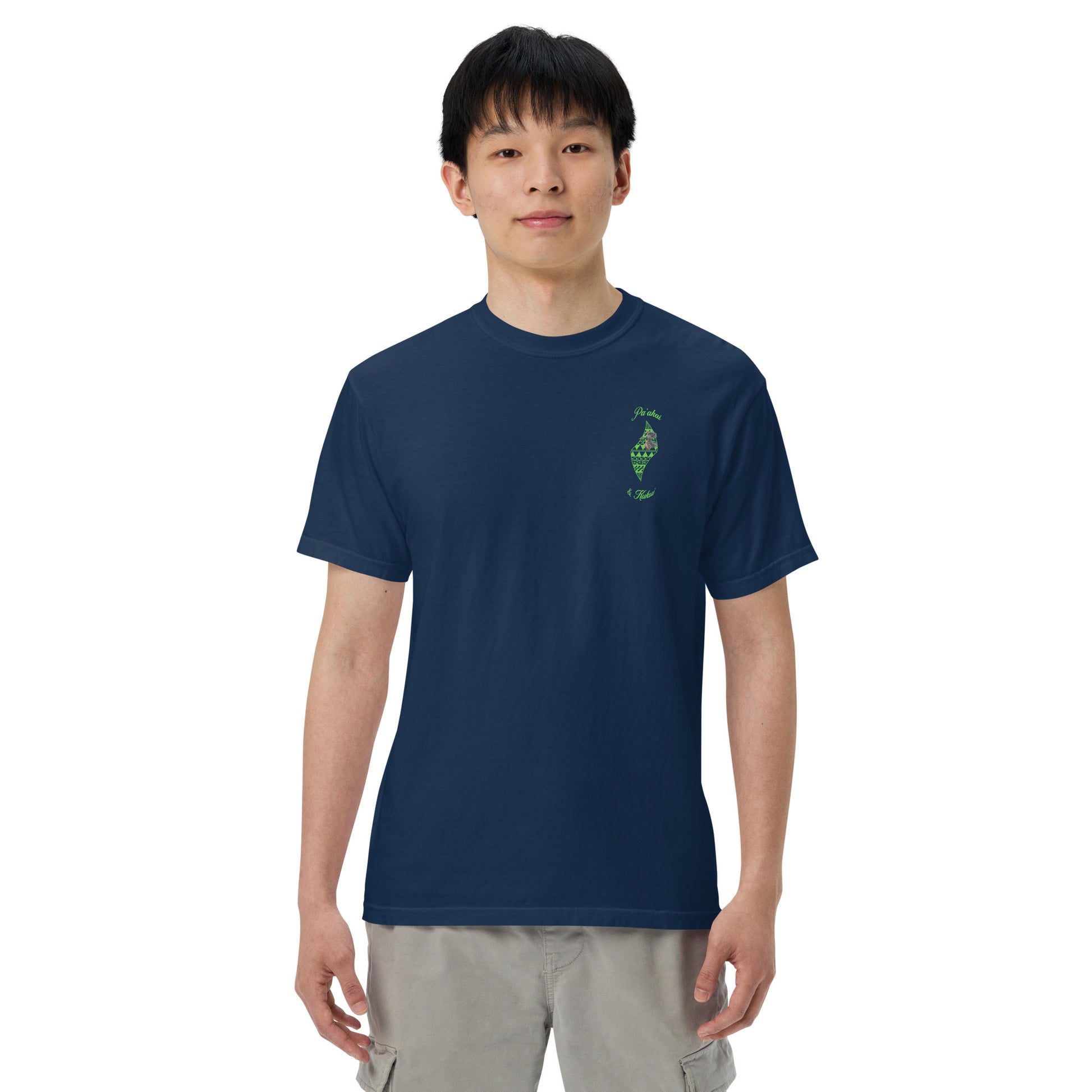 Pa'akai & Kukui Lū'au 'Ohana- garment-dyed heavyweight t-shirt T-shirt Pa'akai & Kukui Navy S