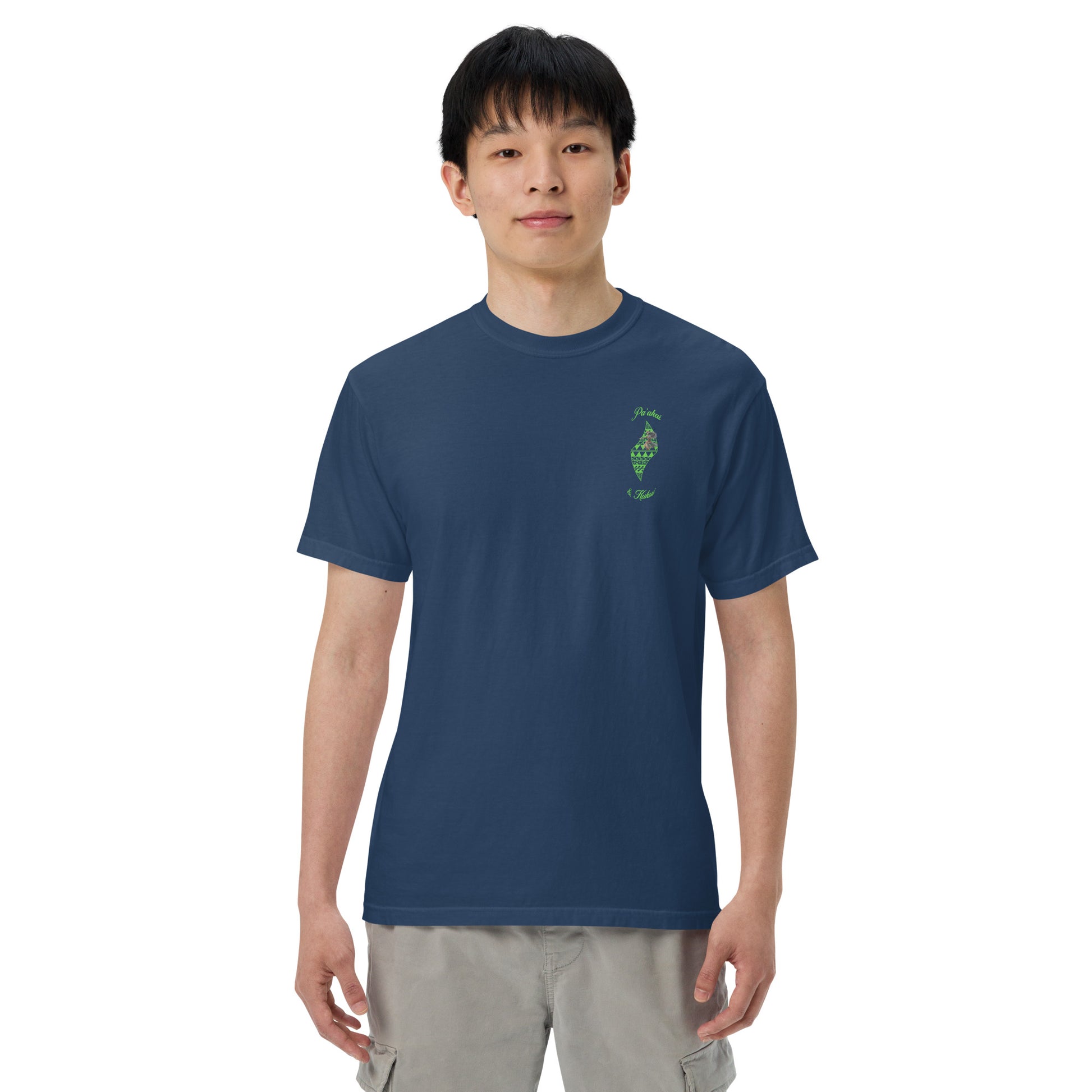 Pa'akai & Kukui Lū'au 'Ohana- garment-dyed heavyweight t-shirt T-shirt Pa'akai & Kukui True Navy S