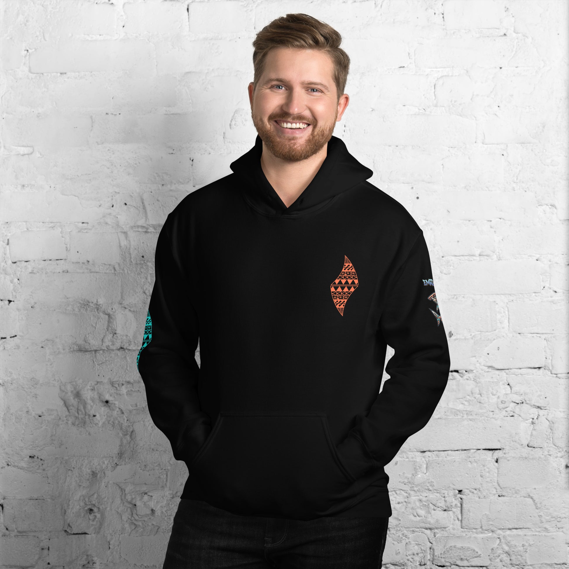 Tribal Sea Turtle Hoodie Pullover Hoodie Pa'akai & Kukui