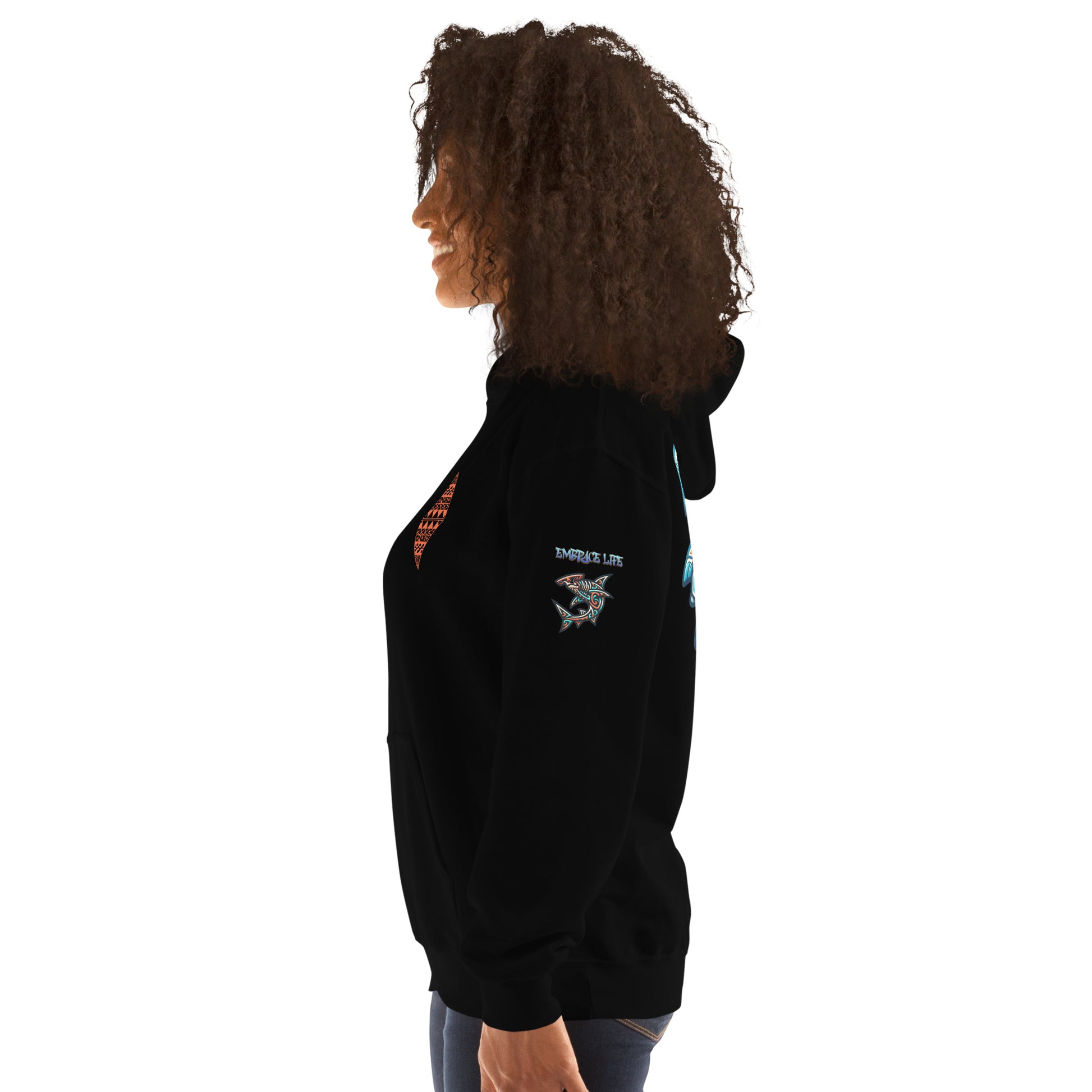 Tribal Sea Turtle Hoodie Pullover Hoodie Pa'akai & Kukui