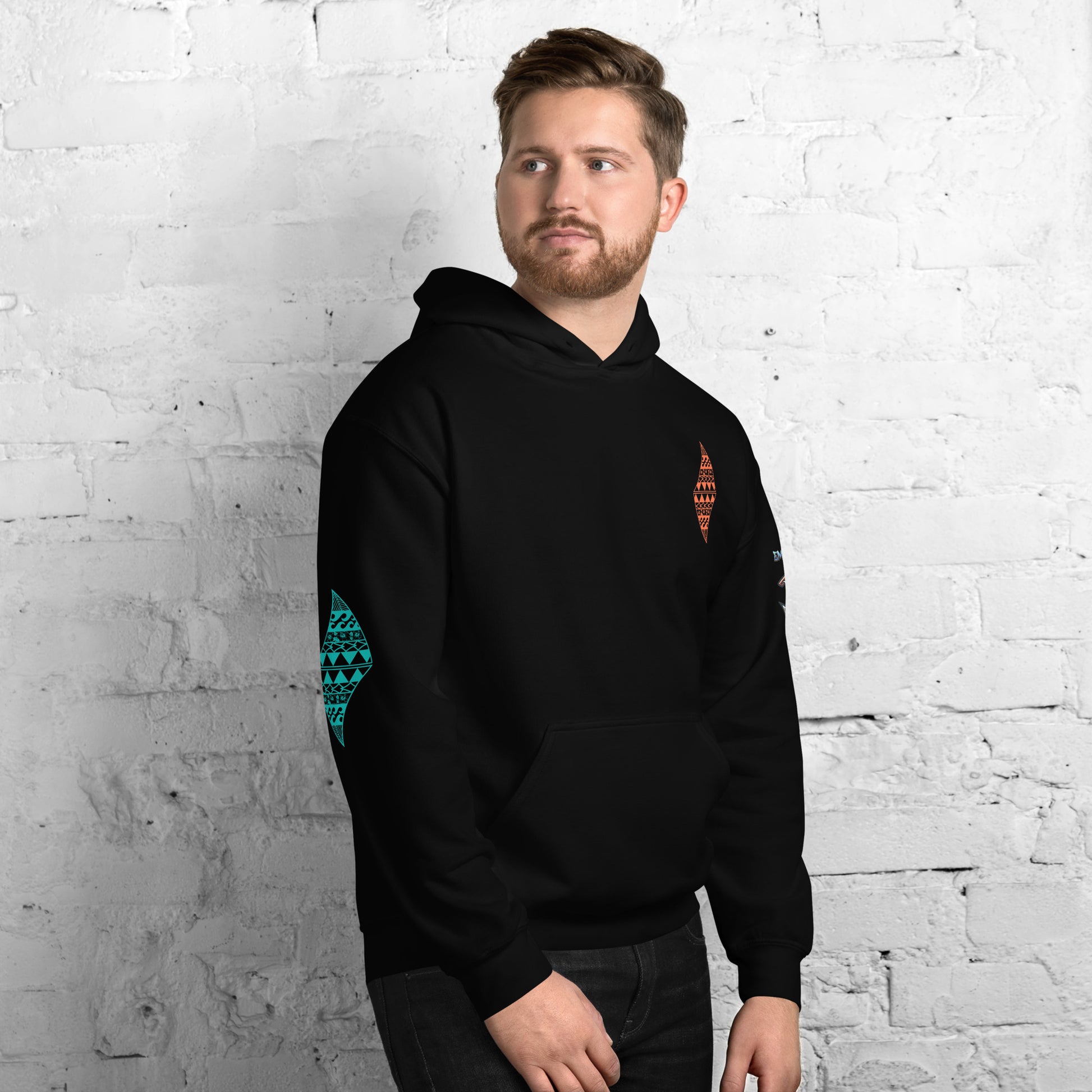 Tribal Sea Turtle Hoodie Pullover Hoodie Pa'akai & Kukui