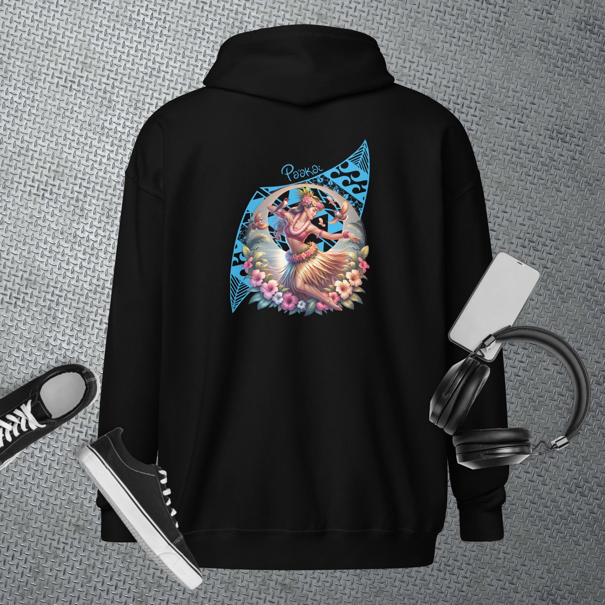 Hula Girl Vibes Zip Up Hoodie Zip Up Hoodie Pa'akai & Kukui S