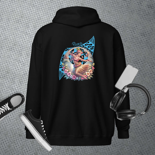 Hula Girl Vibes Zip Up Hoodie