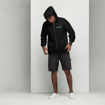 Hawaiian Surfer Chic Unisex heavy blend zip hoodie Zip Up Hoodie Pa'akai & Kukui Black S