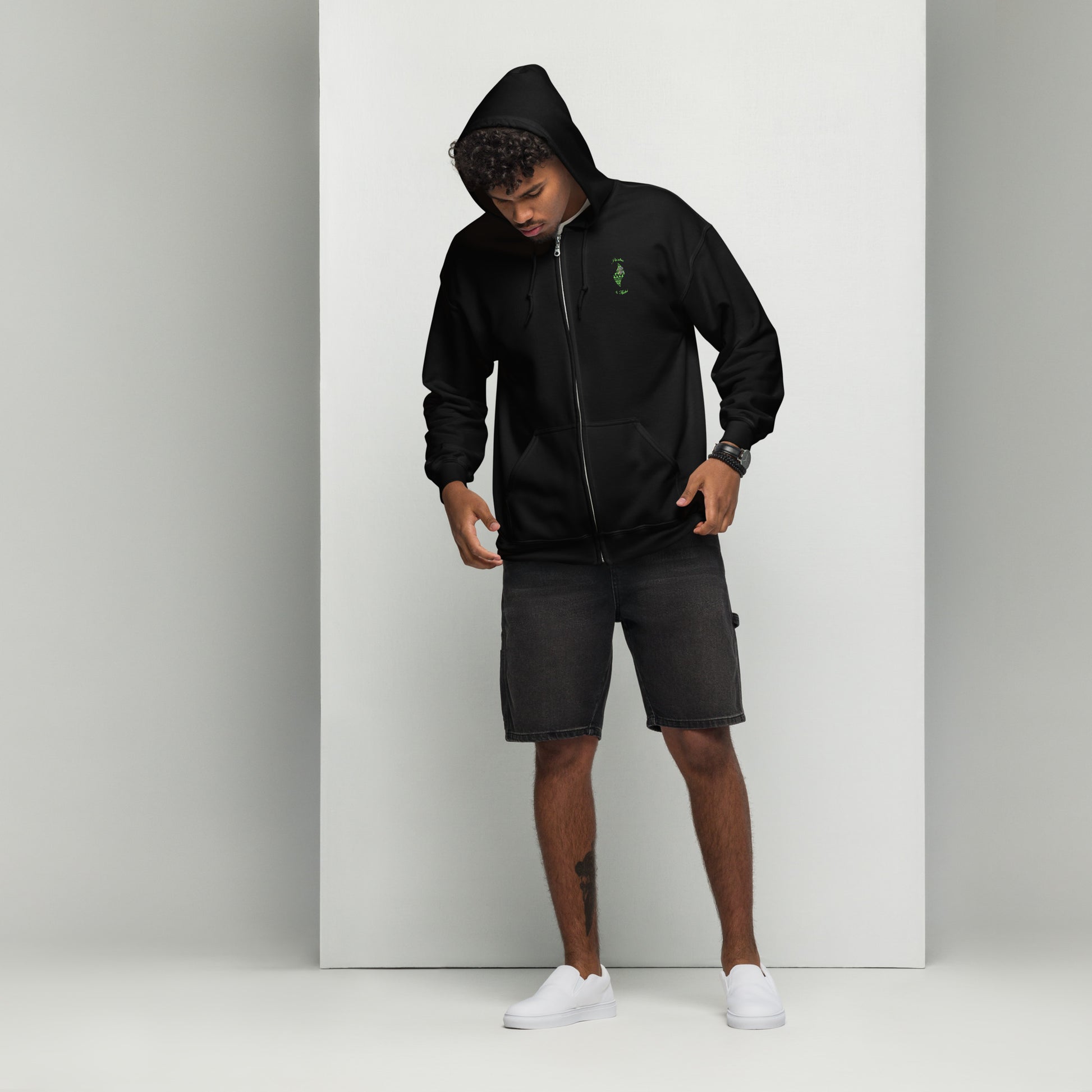 Pa'akai & Kukui Lū'au 'Ohana - heavy blend zip hoodie Zip Up Hoodie Pa'akai & Kukui Black S