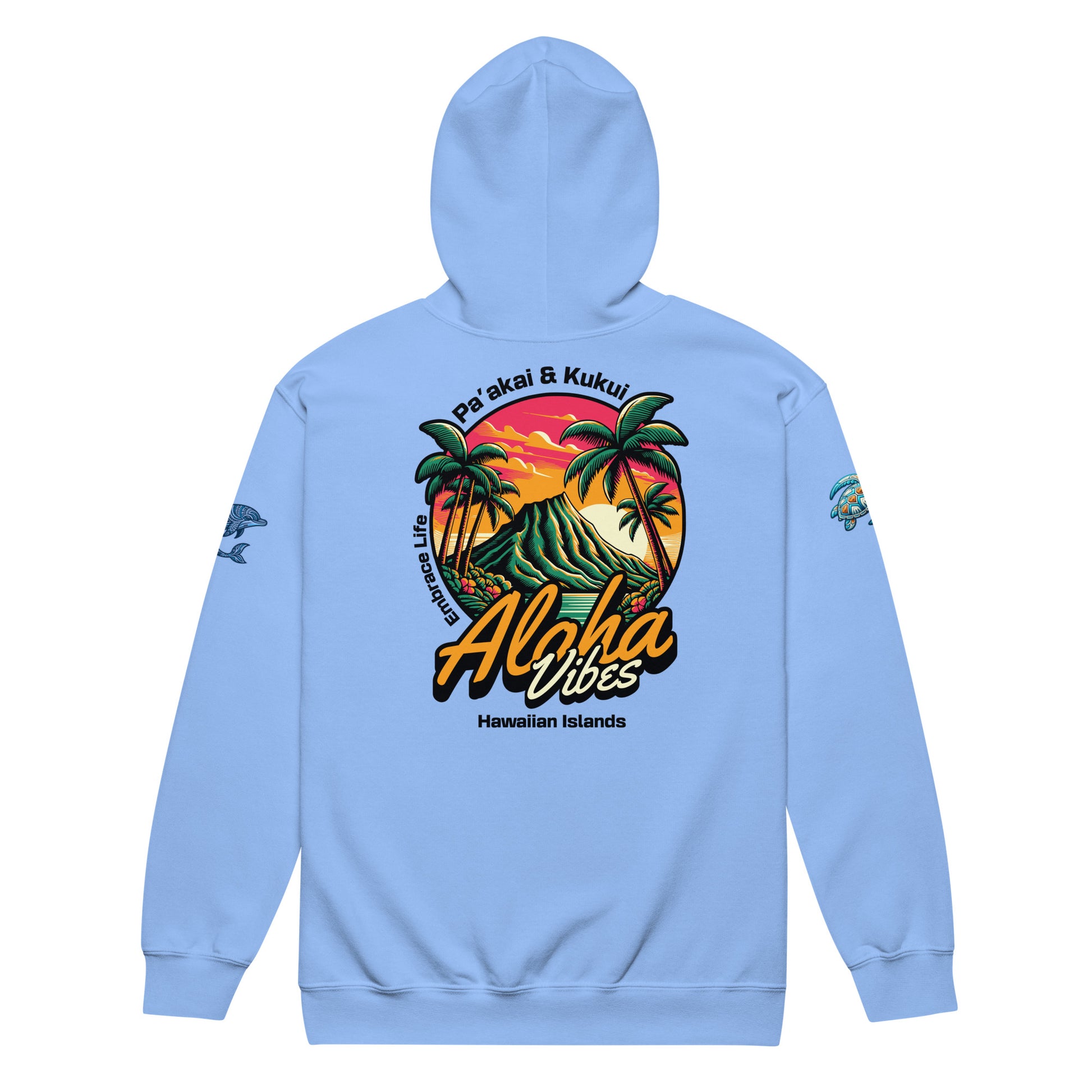 Aloha Vibes heavy blend zip hoodie - Womens Zip Up Hoodie Pa'akai & Kukui