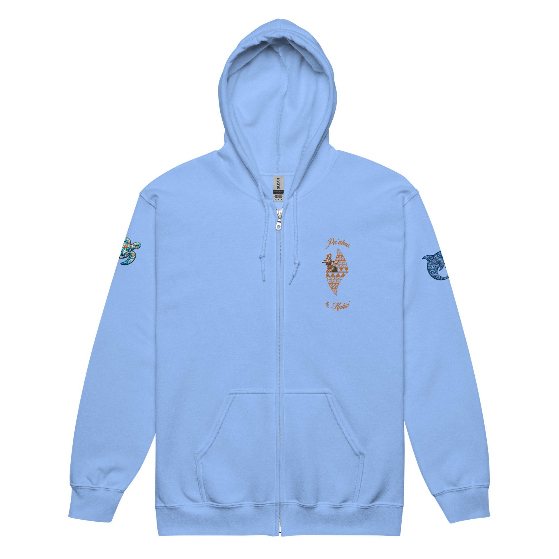 Aloha Vibes heavy blend zip hoodie - Womens Zip Up Hoodie Pa'akai & Kukui