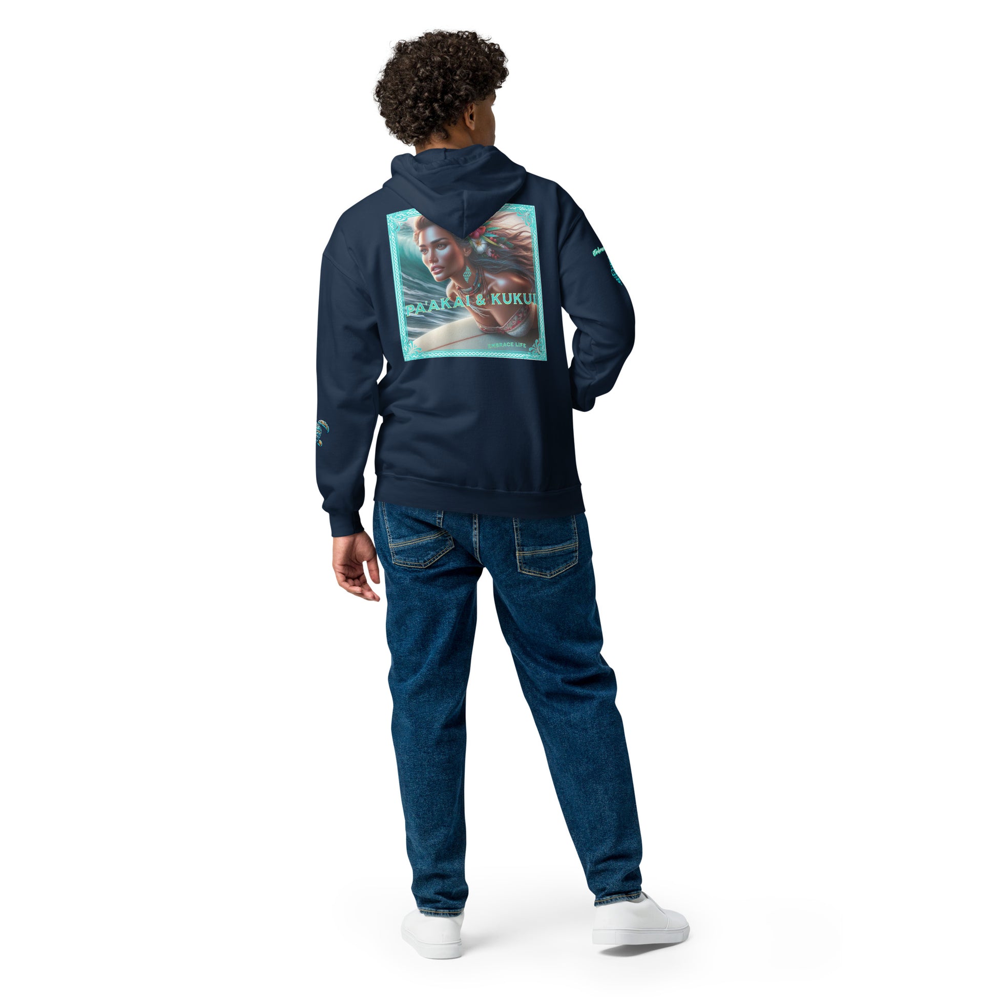Hawaiian Surfer Chic Unisex heavy blend zip hoodie Zip Up Hoodie Pa'akai & Kukui